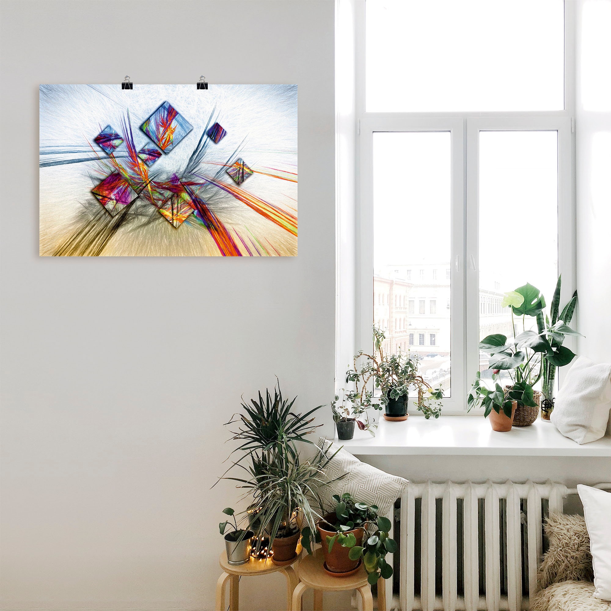 Artland Wandbild »Digitale abstrakte Malerei« Muster 1 Stk. tlg. als Leinwandbild, Poster in verschied. Größen