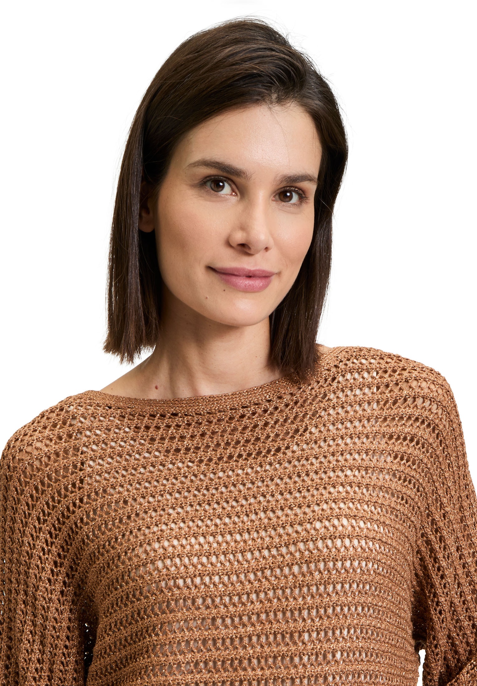 Betty Barclay Rundhalspullover »Lochstrick-Pullover mit U-Boot-Ausschnitt«
