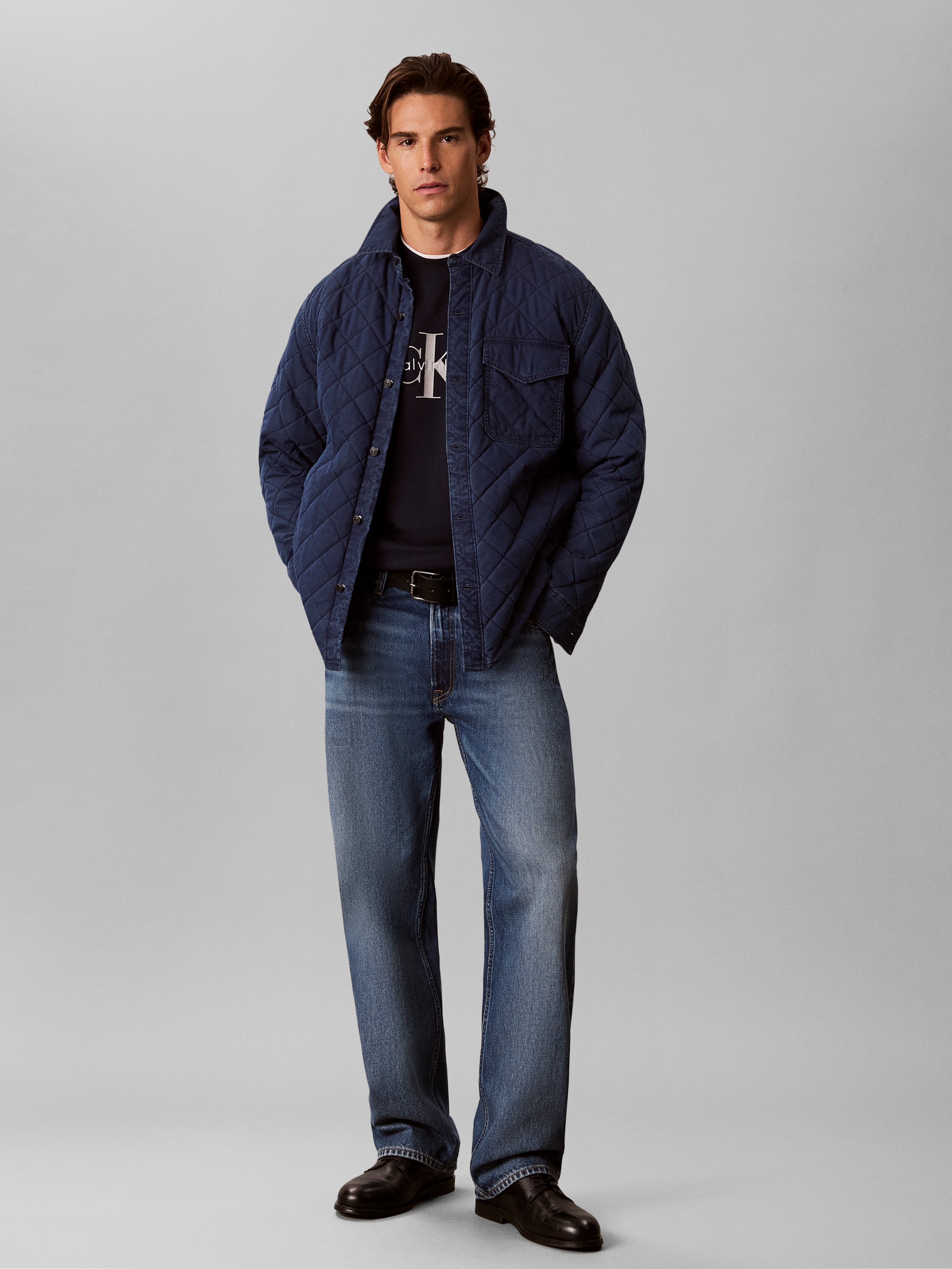 Calvin Klein Jeans Sweatshirt , Rundhalsausschnitt, Regular Fit, großer Logo-Print
