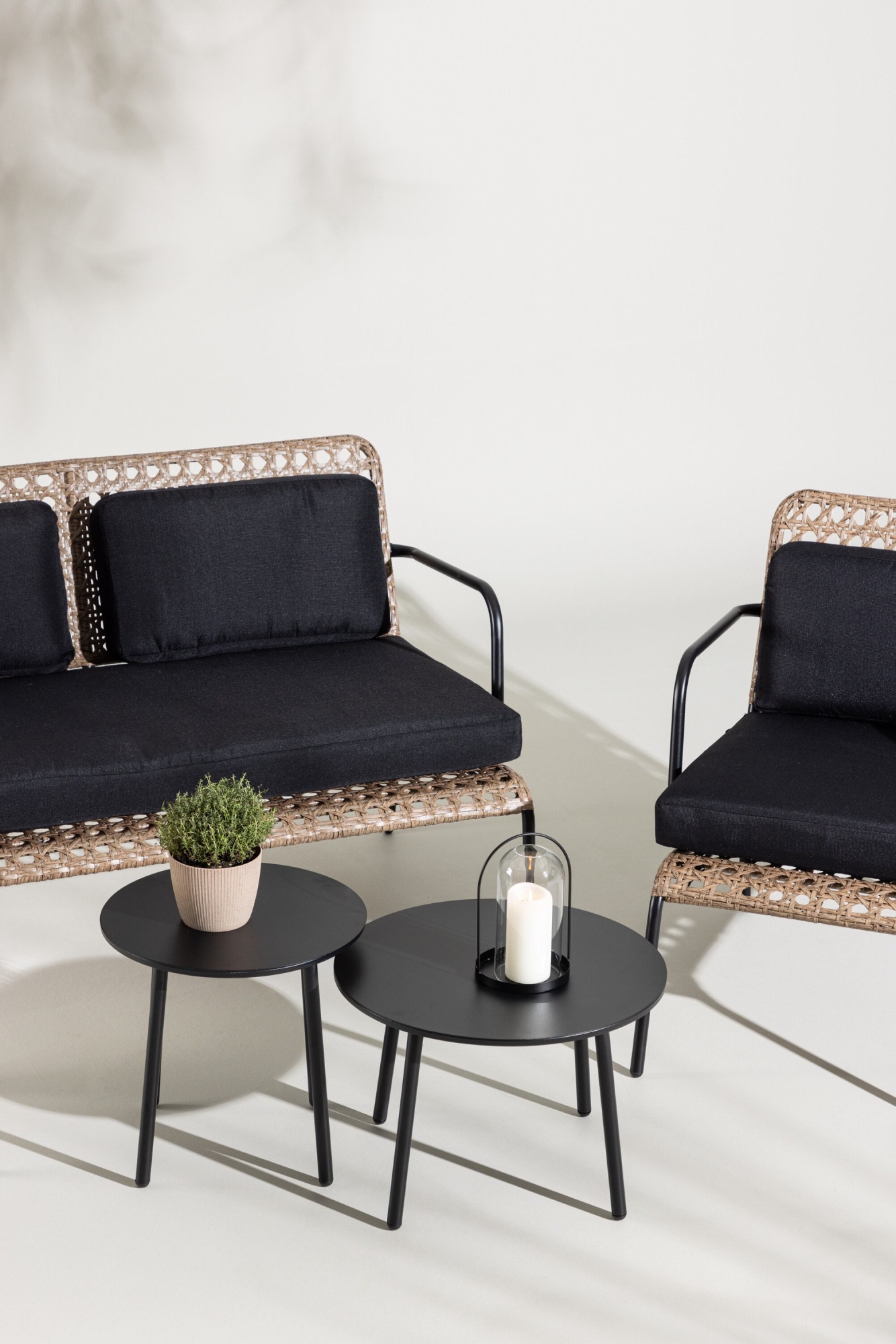 Venture Home Gartenlounge-Set »Paola, großzügiges Outdoor-Set für hohen Sitzkomfort« 5 tlg. Loungemöbel rund, Stoffbezug, angenehm, wetterfest