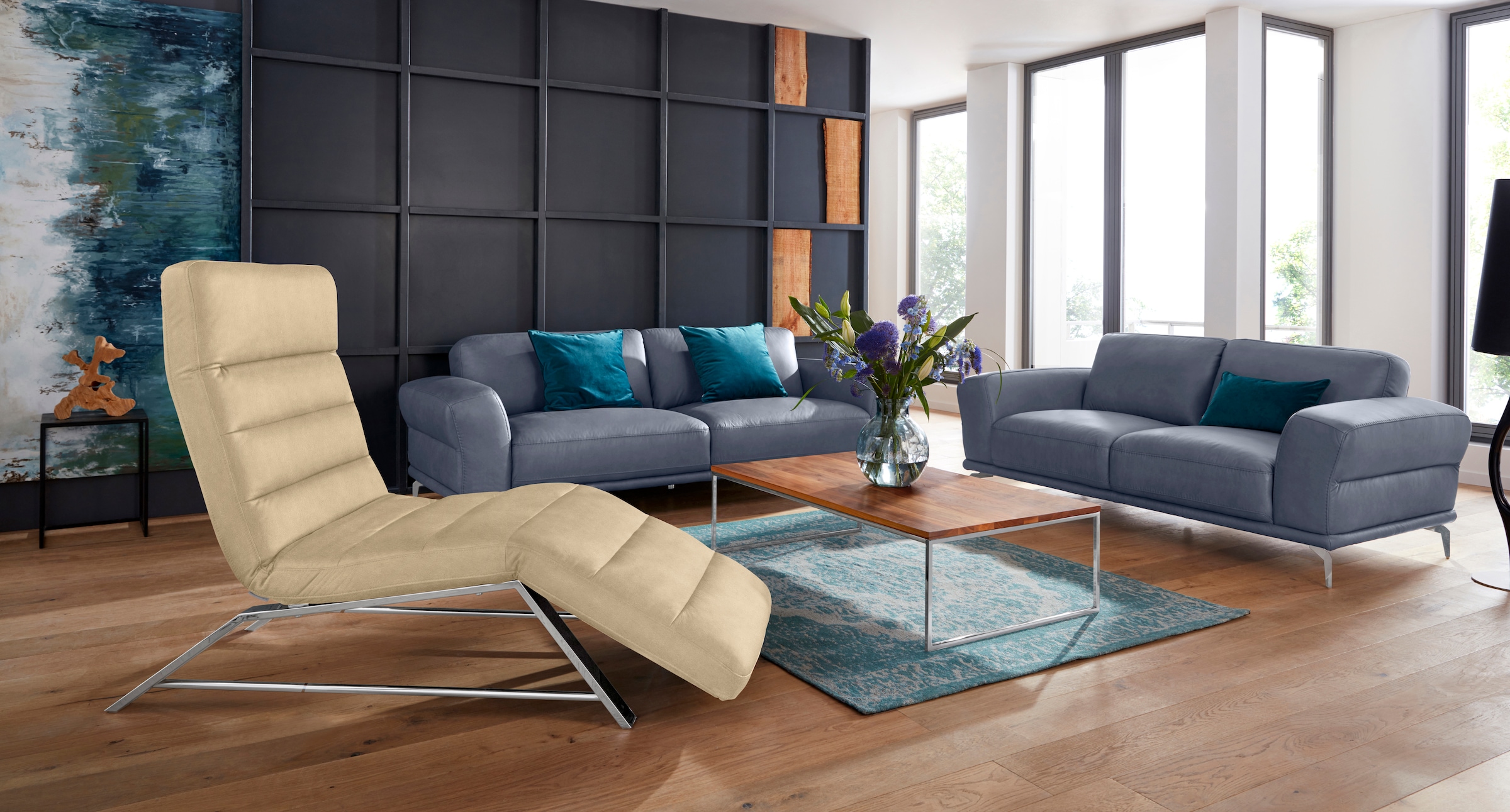 W.SCHILLIG Relaxliege »daily dreams«, Funktionsliege wahlweise mit Motor, Gestell Chrom, Breite 65 cm