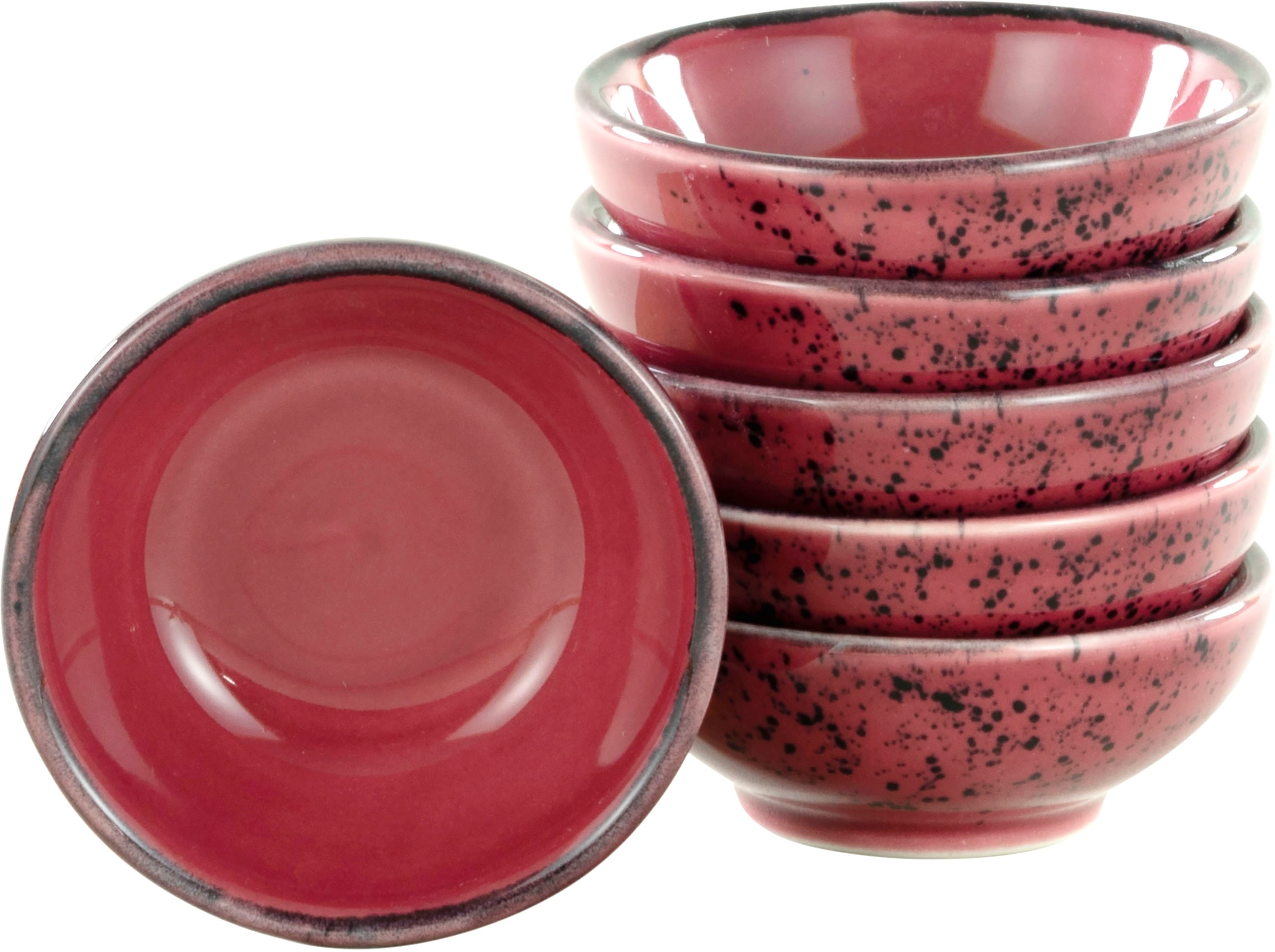 CreaTable Tapas-Schale "NATURE COLLECTION" 6 Stk. aus Steinzeug Snackschale, Dipschale, Servierschale, Ø 8 cm
