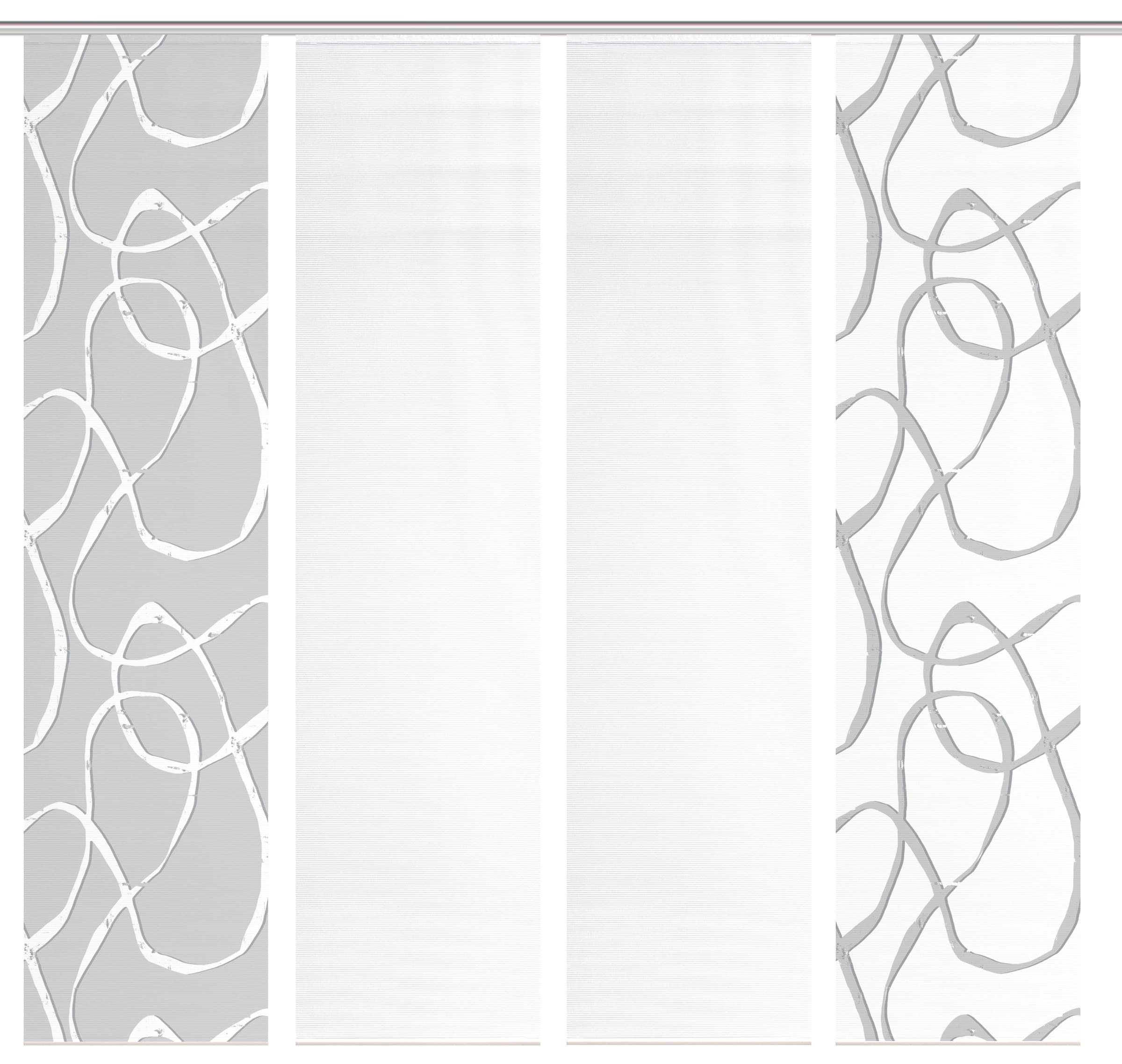 Vision S Schiebegardine »OPHELIA KOMBI« Paneelwagen 4 Stk. tlg. Schiebevorhang,Bambusoptik,Digitaldruck,SET