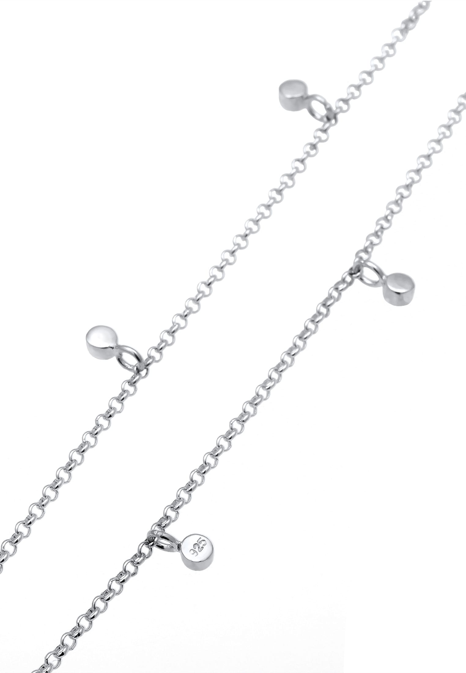 Elli Silberkette »Halskette Glas Kristalle Weiß 925 Sterling Silber«