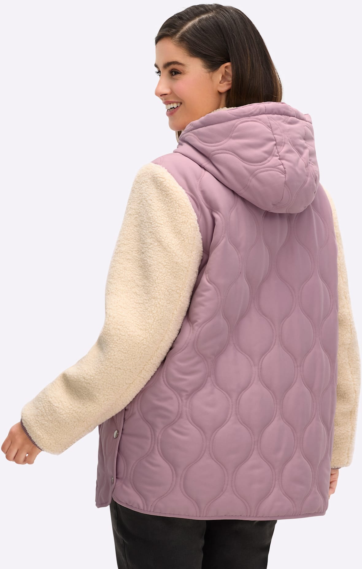 Sheego Steppjacke, mit Kapuze