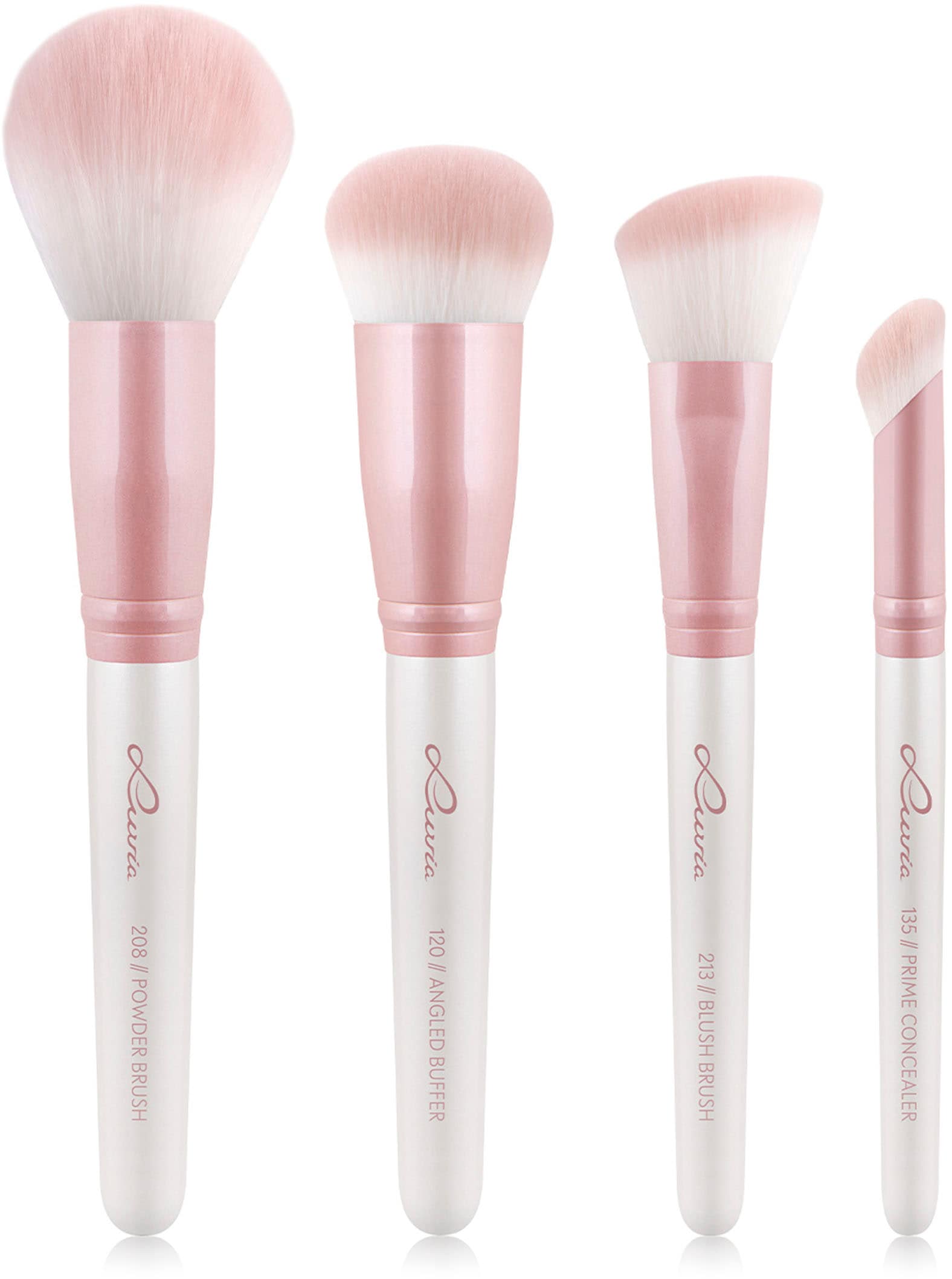 Luvia Cosmetics Kosmetikpinsel-Set »Flawless Face«, (4 tlg.)