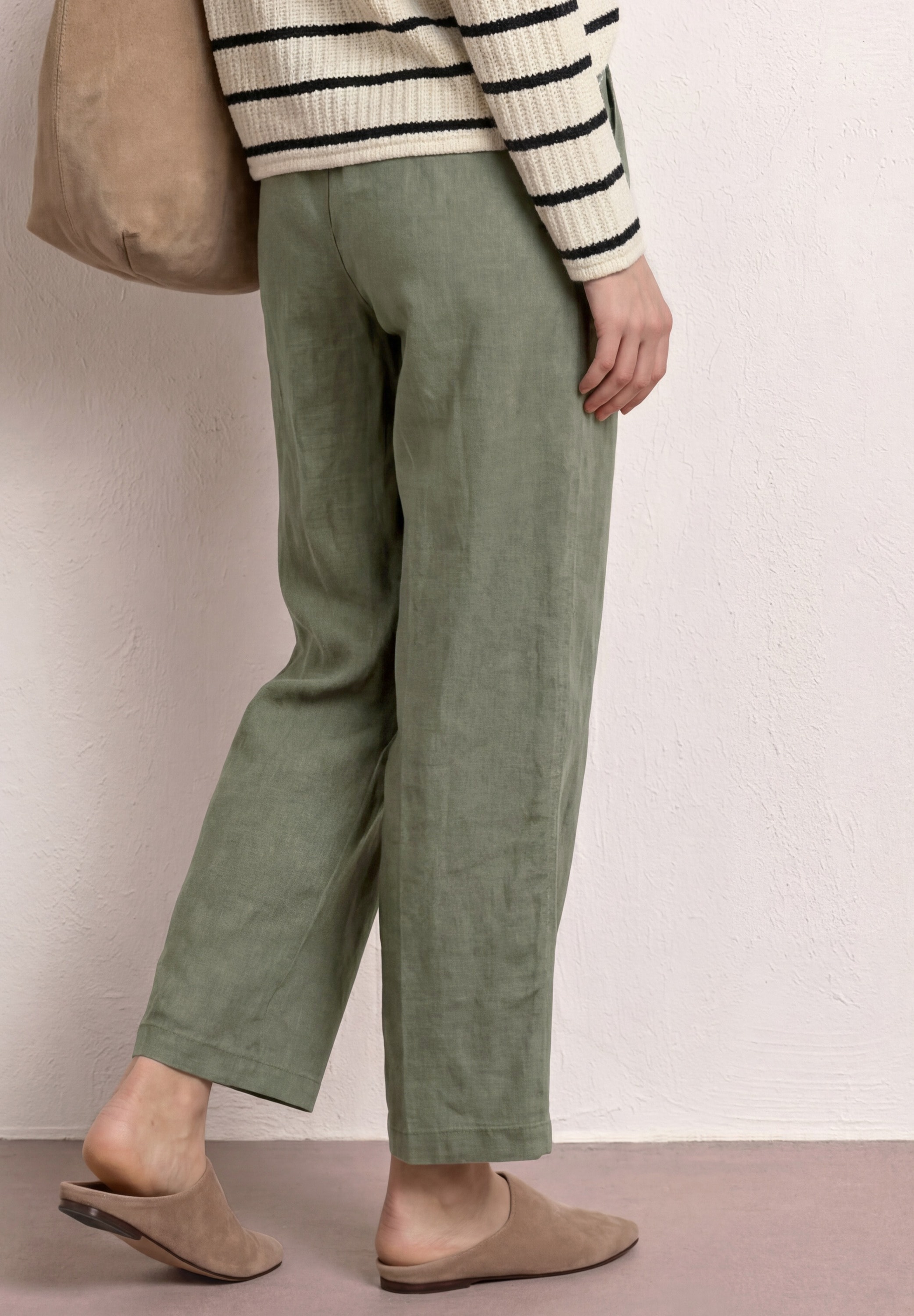 STREET ONE Leinenhose »Style Emee«  miSommerhose mit elastischem Bund und Kordelzug