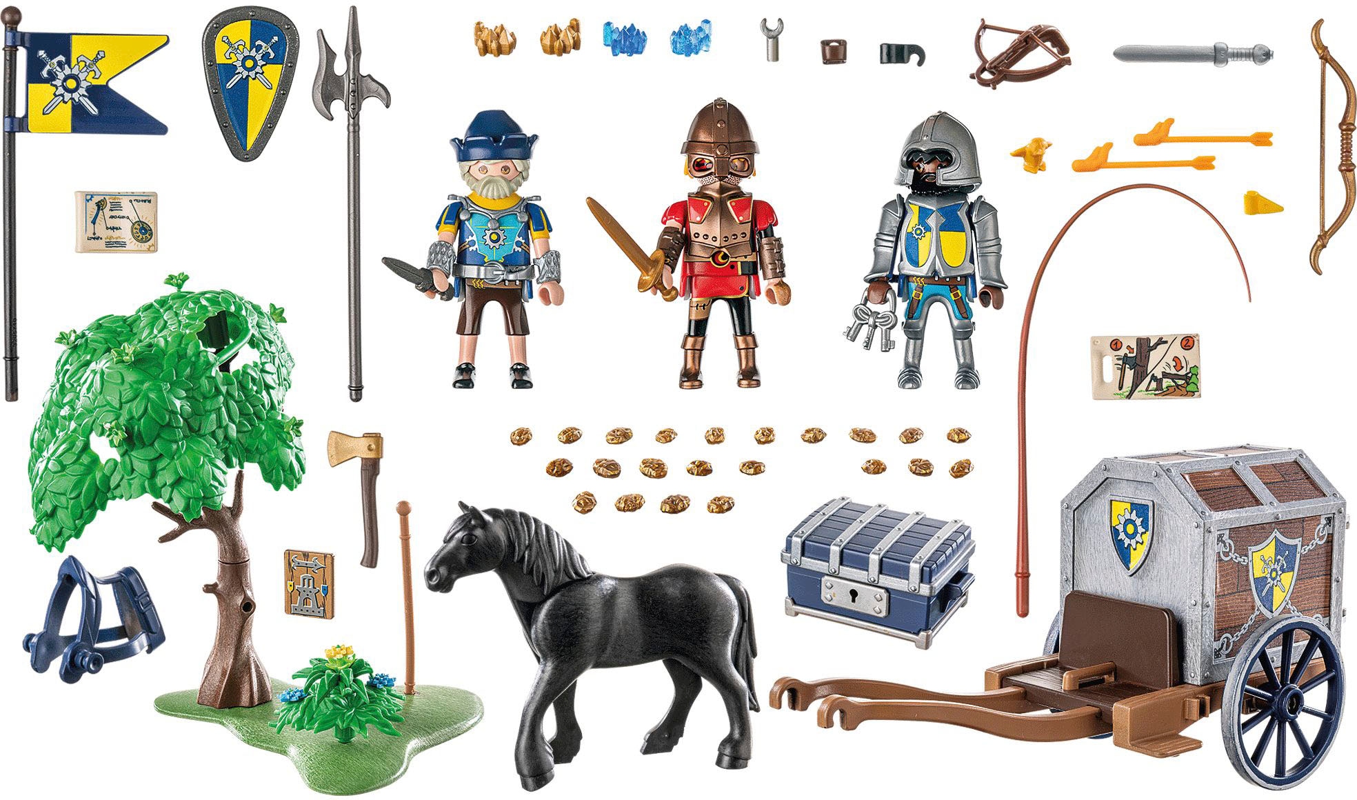 Playmobil® Konstruktions-Spielset »Überfall auf Transportwagen (71484), Novelmore«, (97 St.), Made in Europe