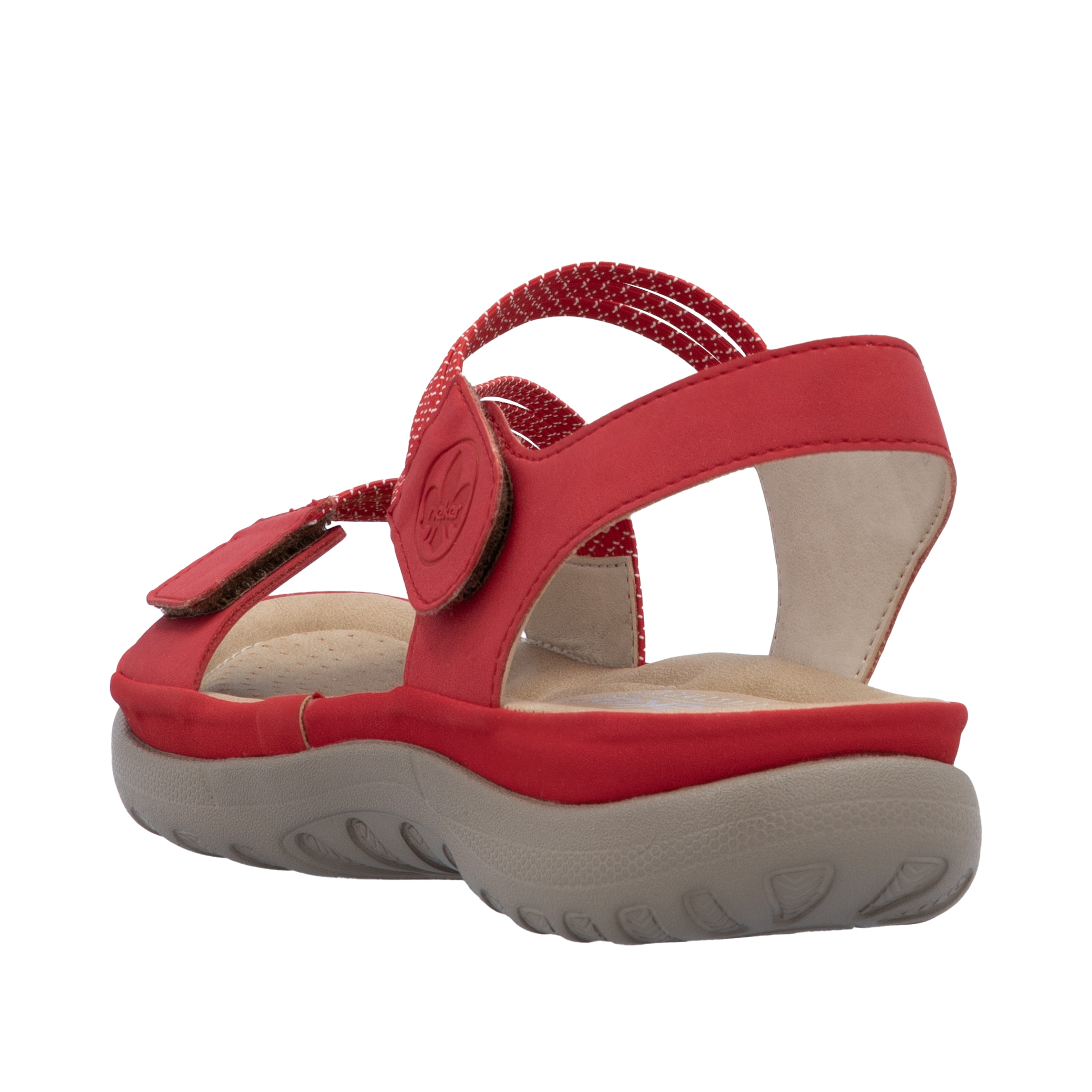 Rieker Riemchensandale  Sommerschuh, Sandalette, Keilabsatz, mit Gummizügen