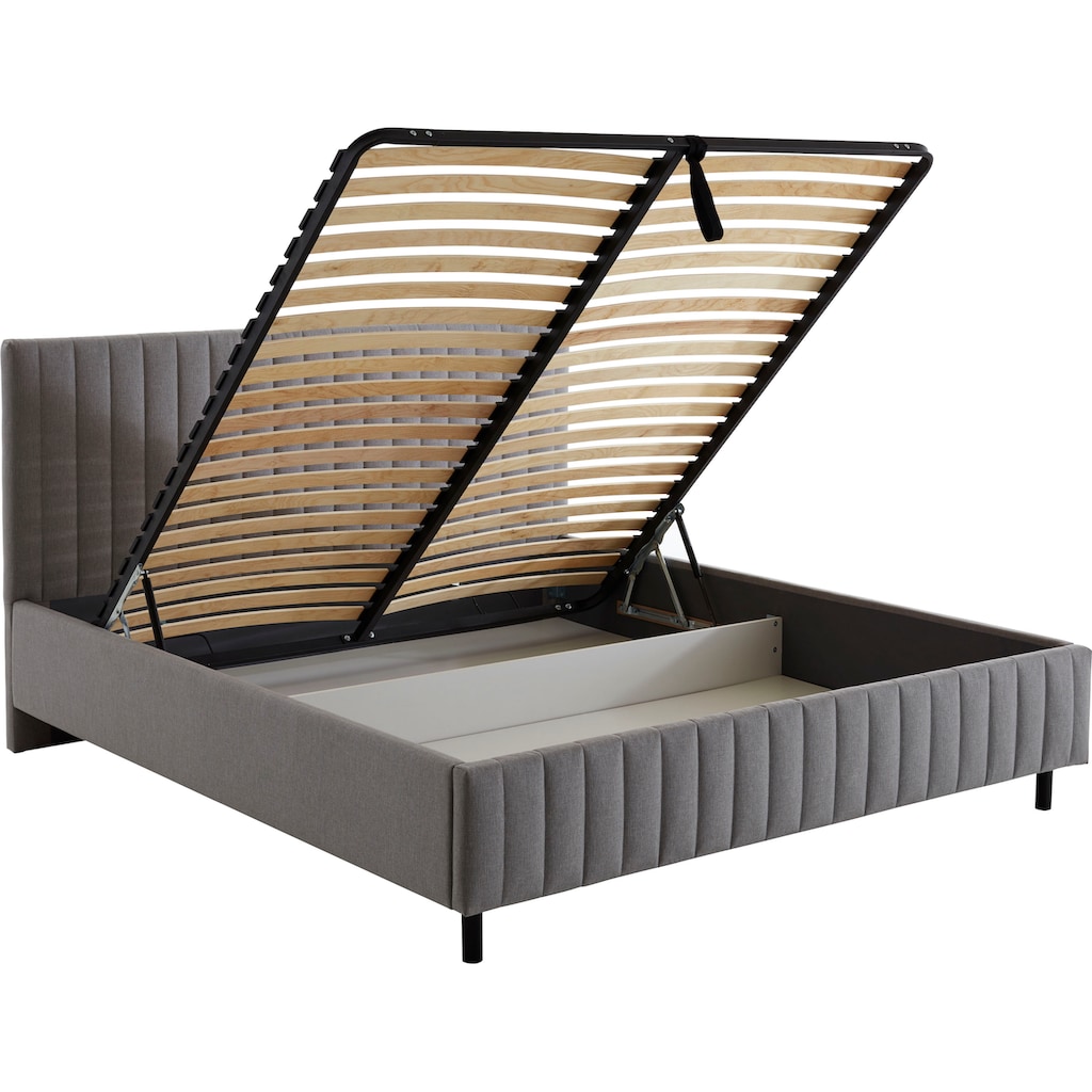 ATLANTIC home collection Polsterbett, mit Lattenrost und Bettkasten auf