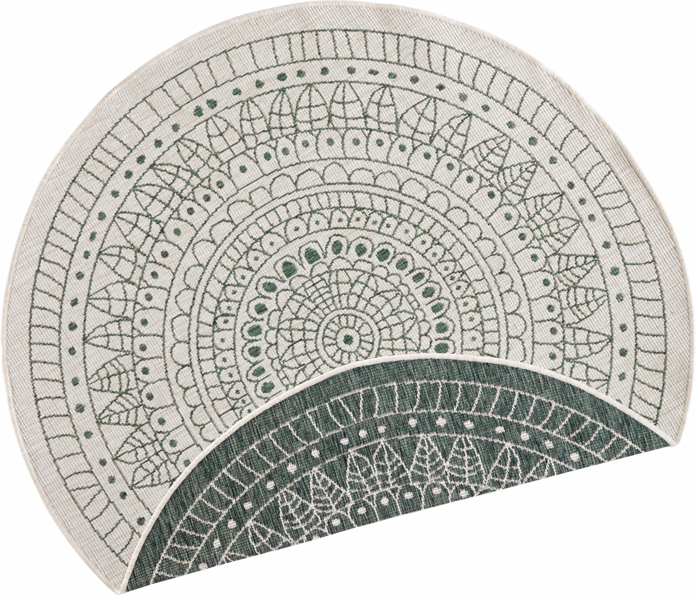 HANSE Home Teppich »Porto Wendeteppich« rund 5 mm Höhe In-& Outdoor, Wetterfest, Balkon, Garten, Wohnzimmer, Wasserfest