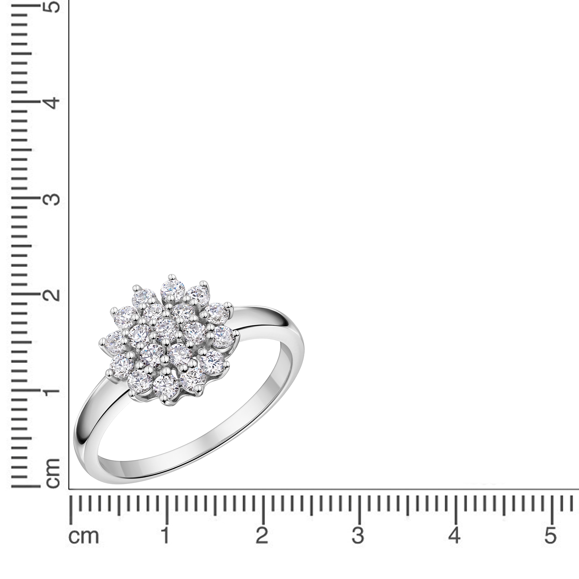 Firetti Fingerring »Schmuck Geschenk Silber 925 Damenring Ring Blume« mit Zirkonia (synth.)