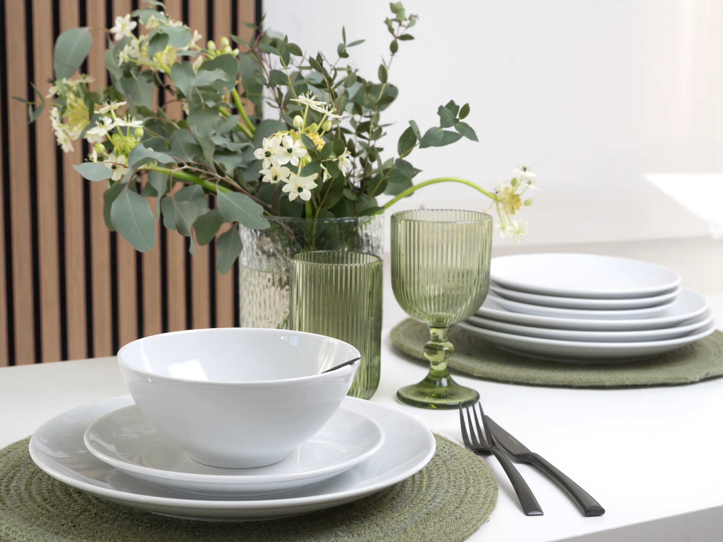 CreaTable Teller-Set »Bistrot Weiss, Teller Set 12-tlg.« Klassisch, Zeitlos