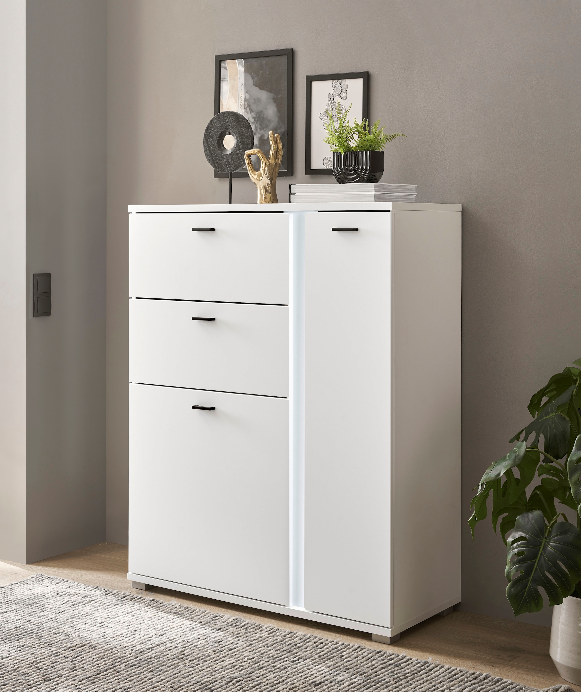 Highboard »LONG ISLAND«, (1 St.), in moderner Trendfarbe,inklusive senkrechter...