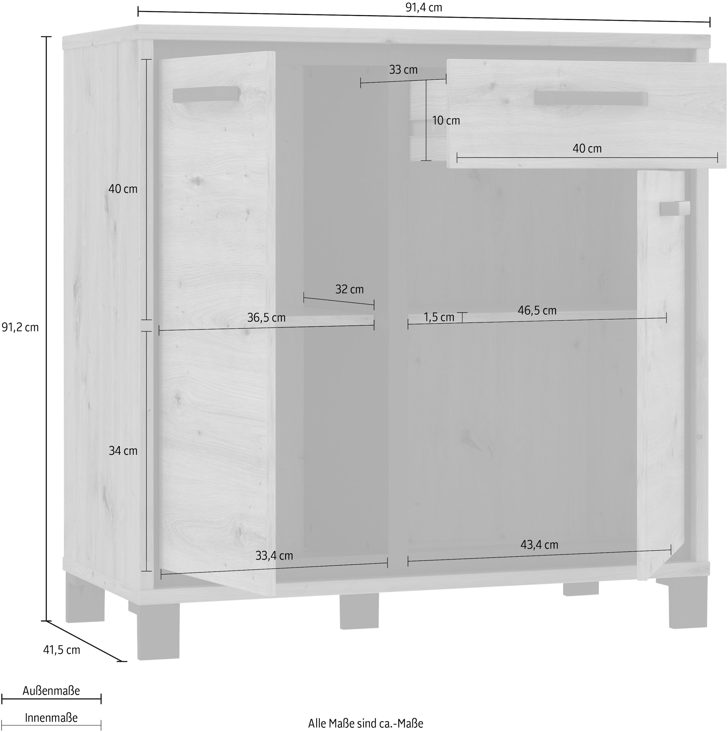 FORTE Kommode »Trondheim«, Breite 91 cm