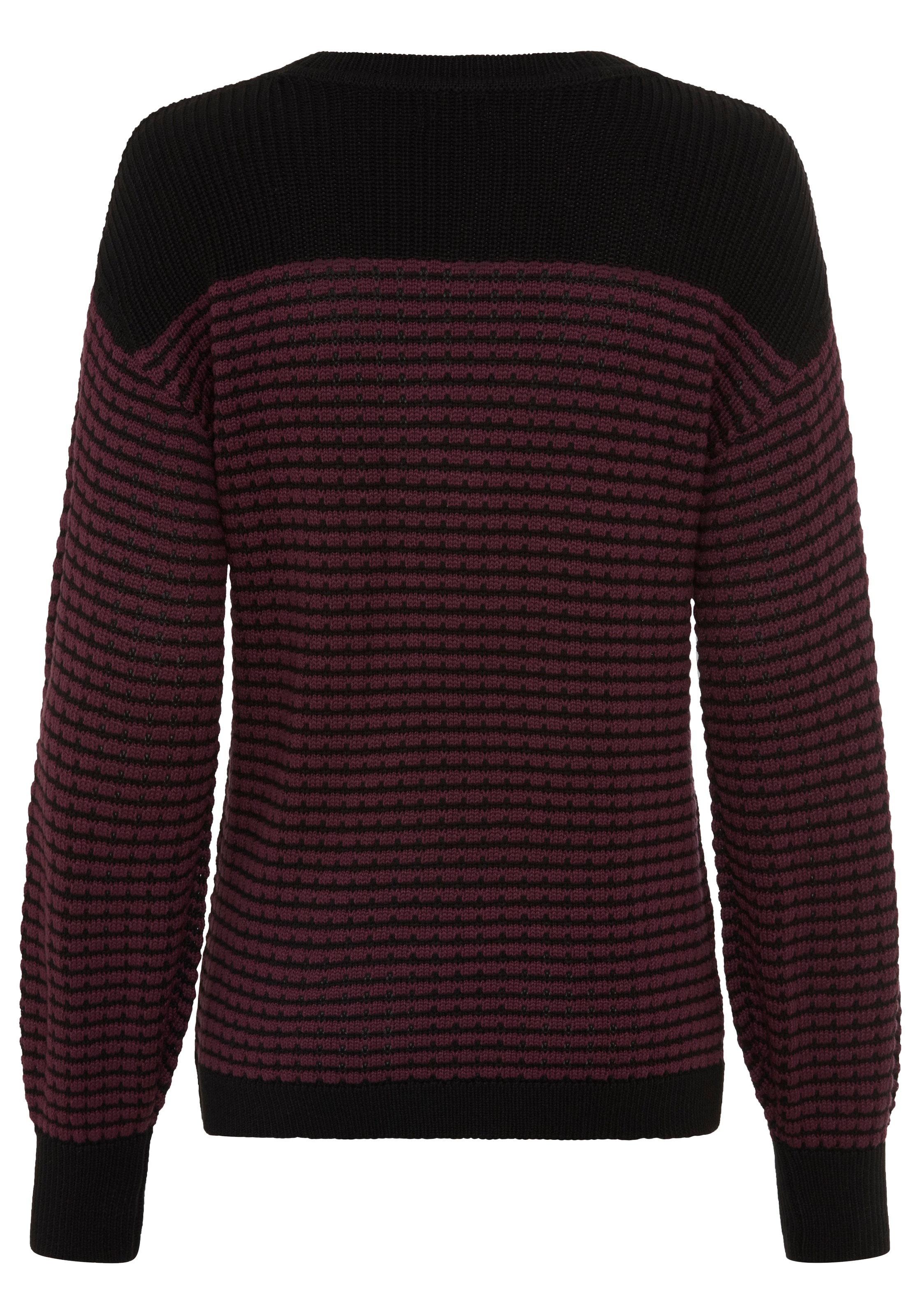 Bruno Banani Strickpullover lässig geschnittene Passform, hüftlange Form, mit Langarm und Bündchen