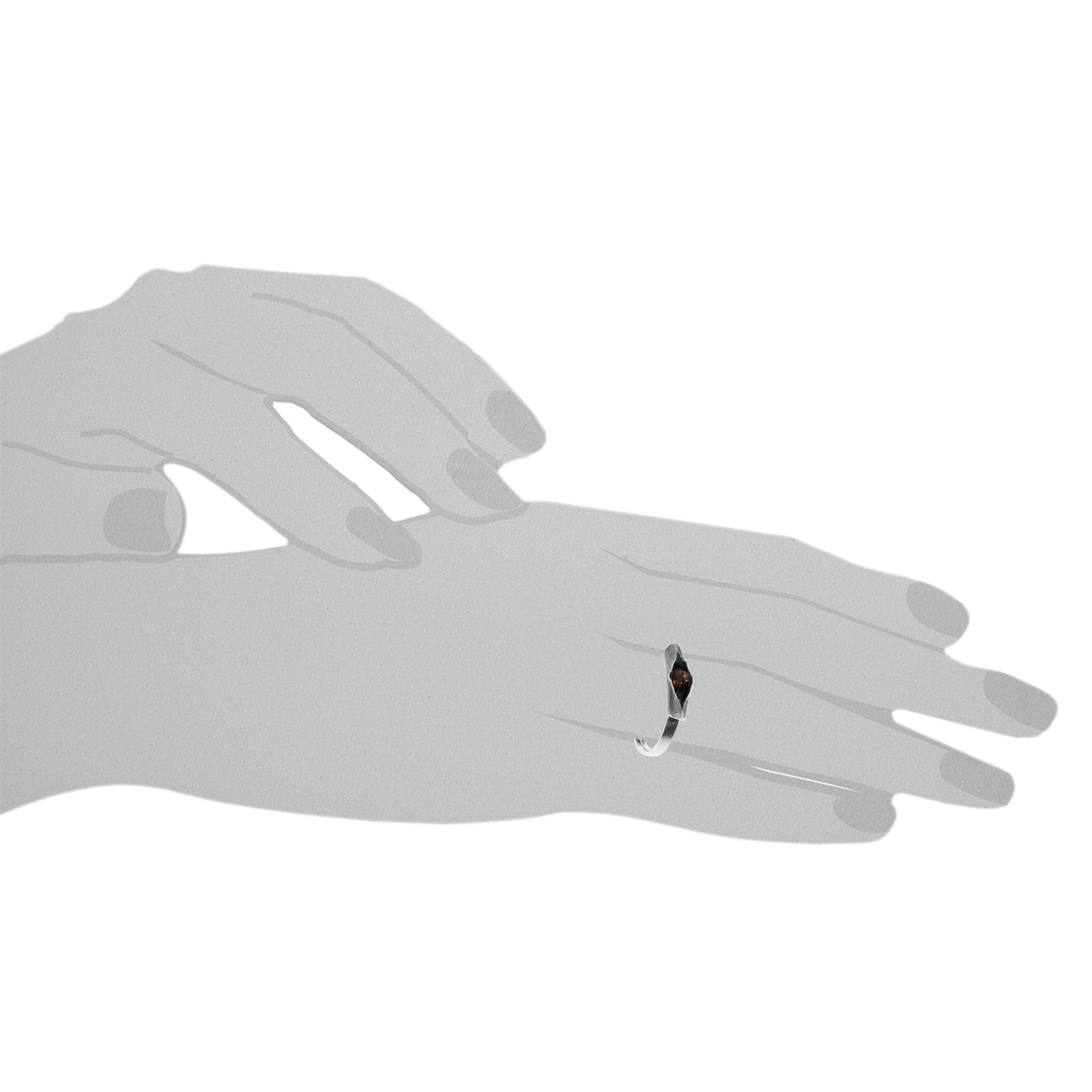 OSTSEE-SCHMUCK Fingerring »- Hedi-Sarah Vicenca - Silber 925/000 - Bernstein«