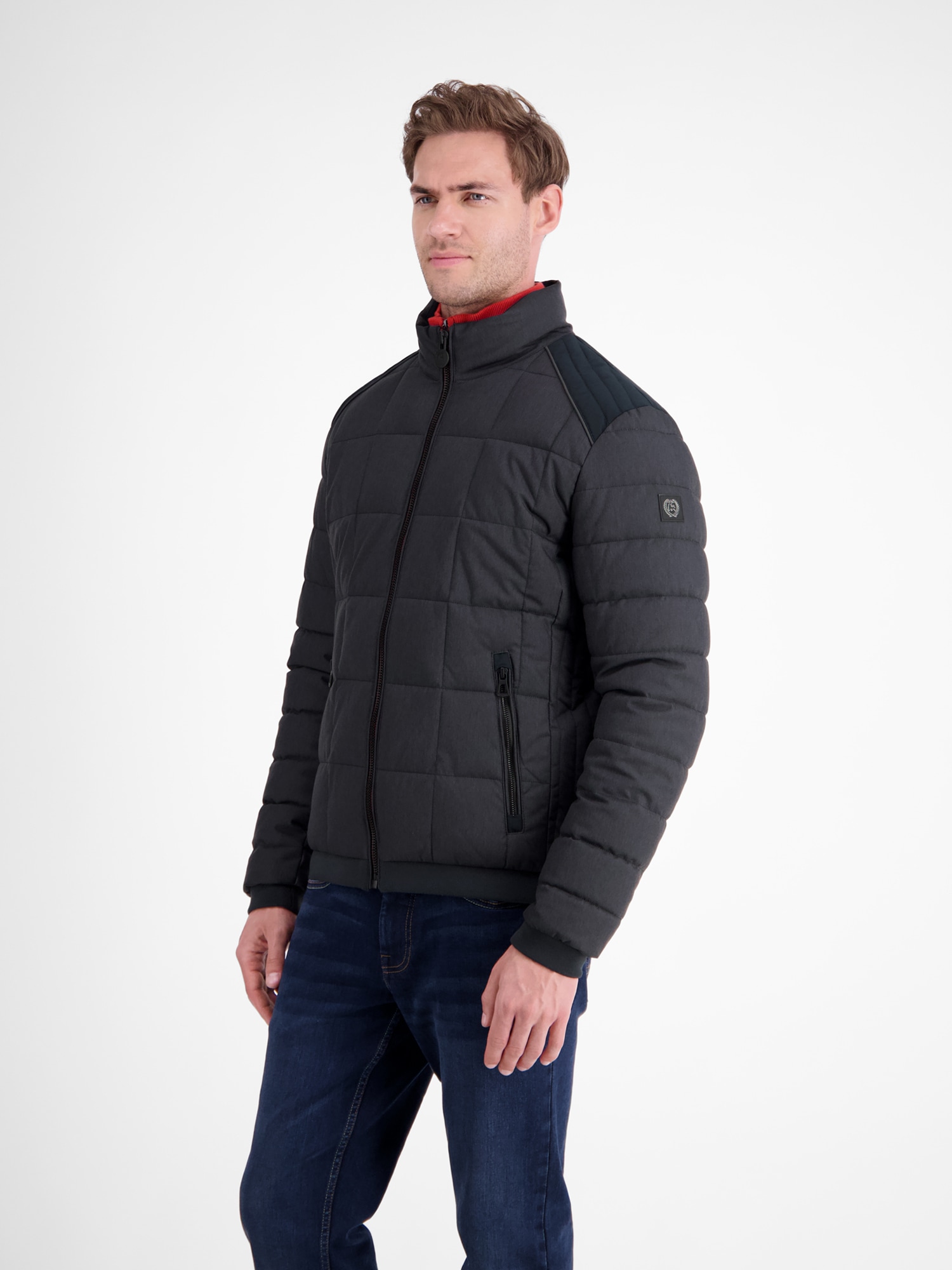 LERROS Steppjacke »LERROS Steppjacke in Woll-Optik« ohne Kapuze Wasser- und windabweisend, atmungsaktiv