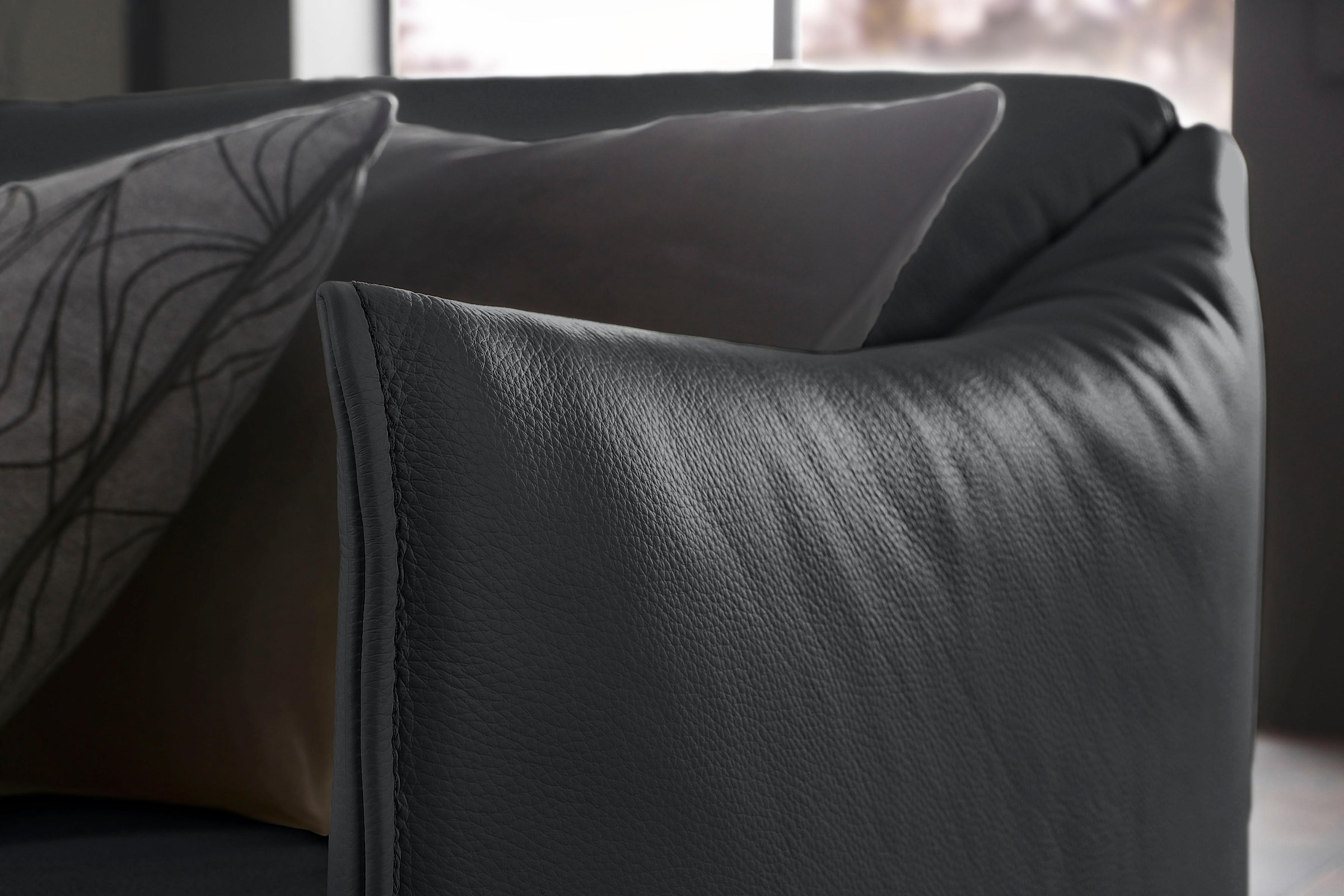 W.SCHILLIG 3-Sitzer »sally«, mit Metallfüßen in Silber matt, Breite 224 cm