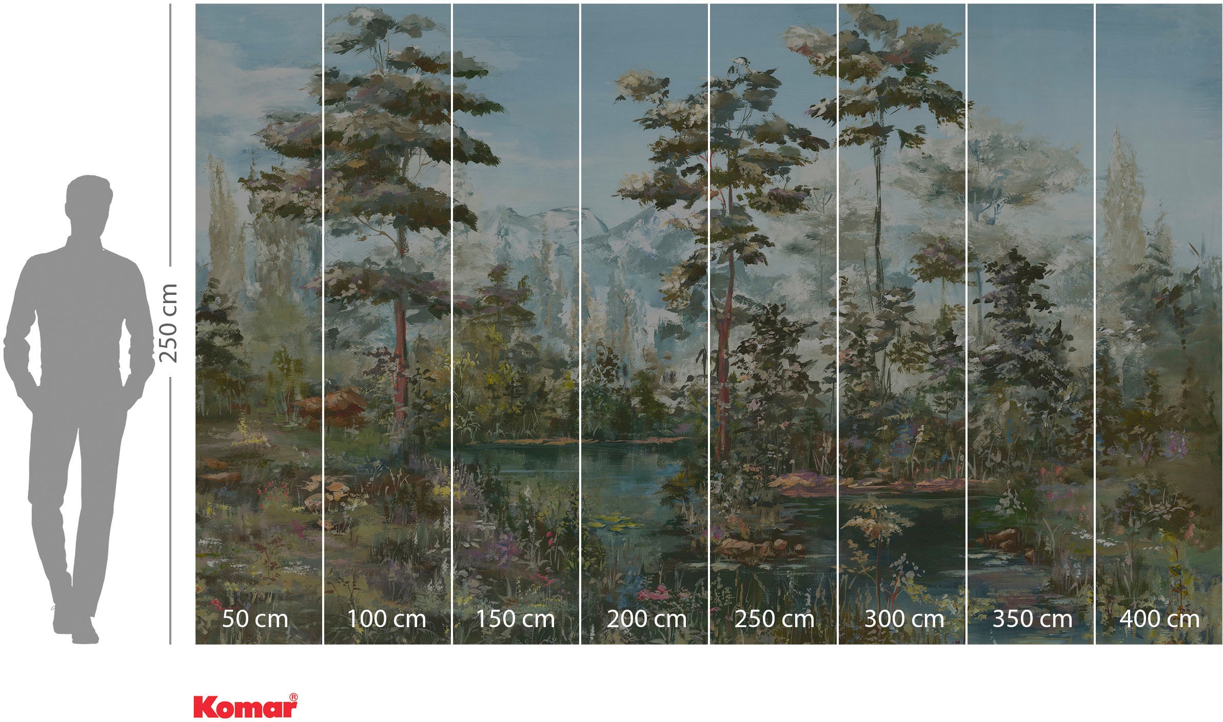 Komar Vliestapete »Digitaldruck Vlies -  Harmonic Homeland - Größe 400 x 250 cm« bedruckt glatt Wohnzimmer, Schlafzimmer