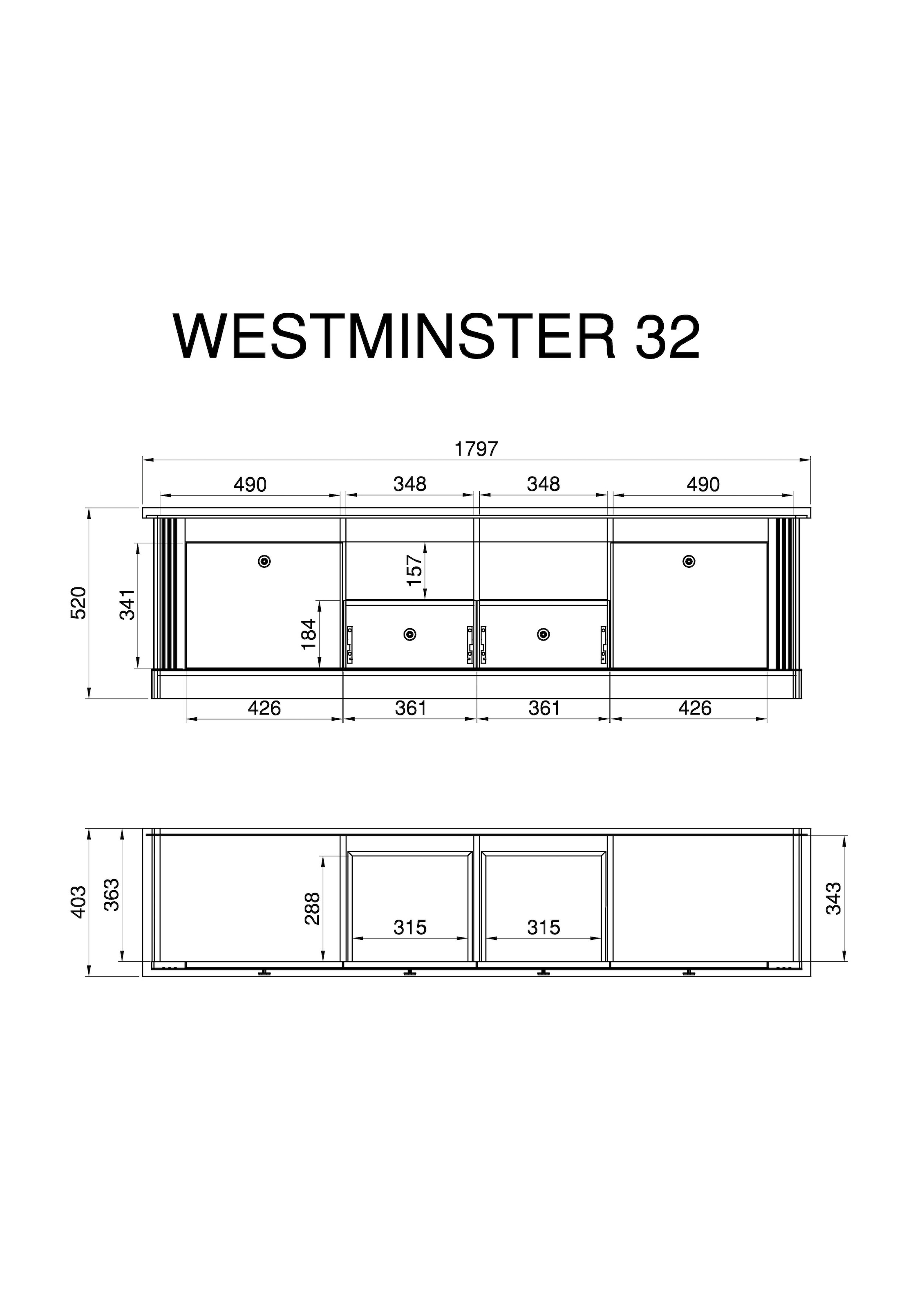 Home affaire Wohnwand »Westminster«, (Set, 2 St.), im romantischen  Landhausstil, exclusiv by Otto auf Raten bestellen