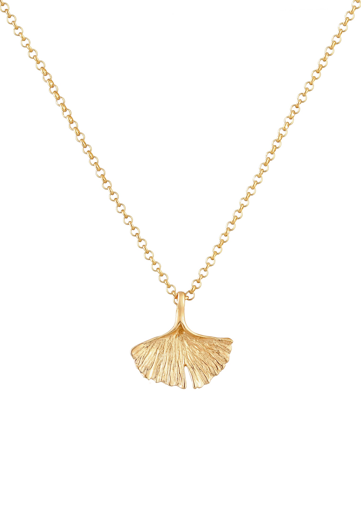 Elli Kette mit Anhänger »Halskette Ginkgo Blatt Anhänger 925 Sterling Silber«