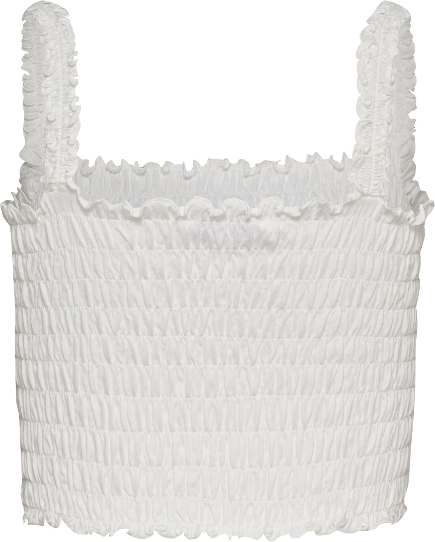 Tommy Jeans Smoktop »TJW SMOCK VARSITY BRALETTE«, in Smok-Optik