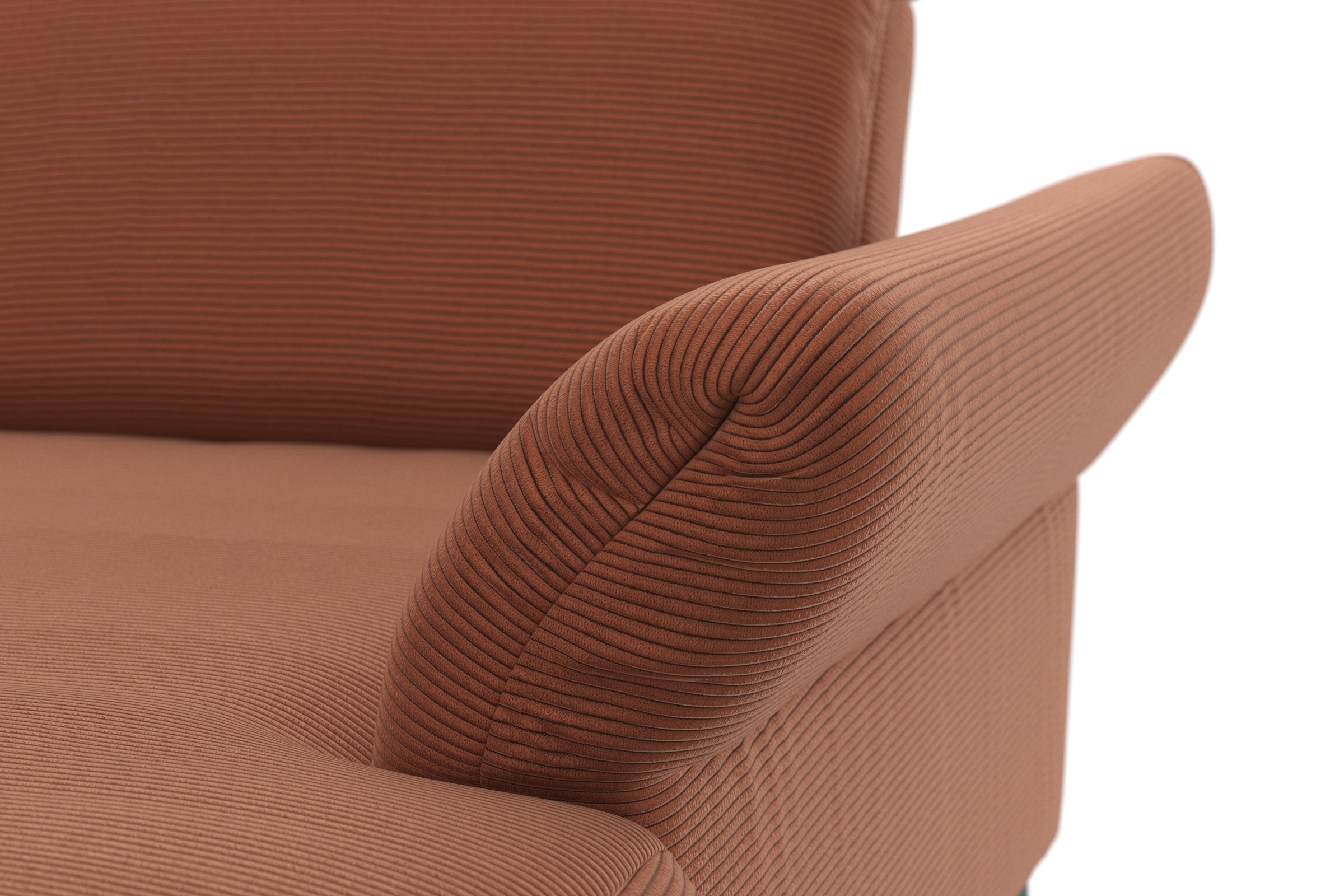 INOSIGN Ecksofa »Coco L-Form«, Sitztiefen-, Arm- und Kopfteilverstellung, Cord-Bezug, Fußhöhe 15 cm