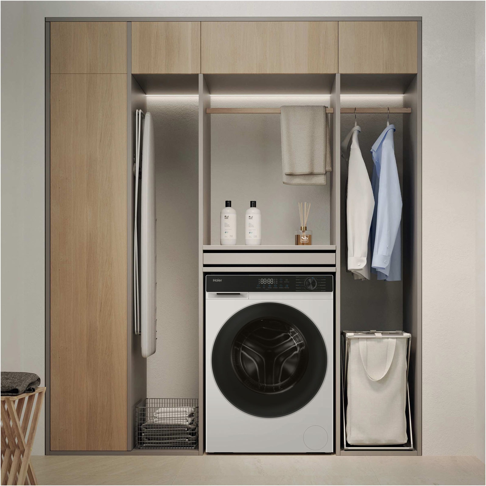 Haier Waschmaschine »HW80-BP1426637T« 8 kg 1400 U/min Smart AI Automatikprogramm