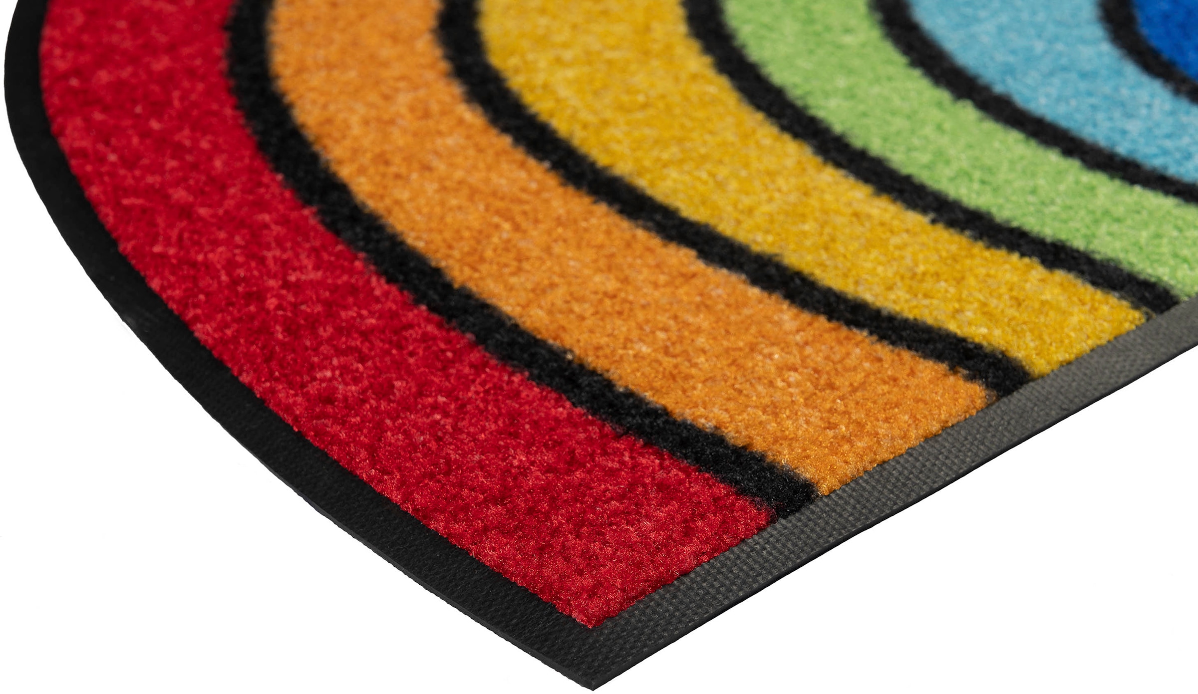 by Kleen-Tex Regenbogen, »Round waschbar geeignet, Motiv Outdoor In- Fußmatte halbrund, Schmutzfangmatte, und Rainbow«, wash+dry