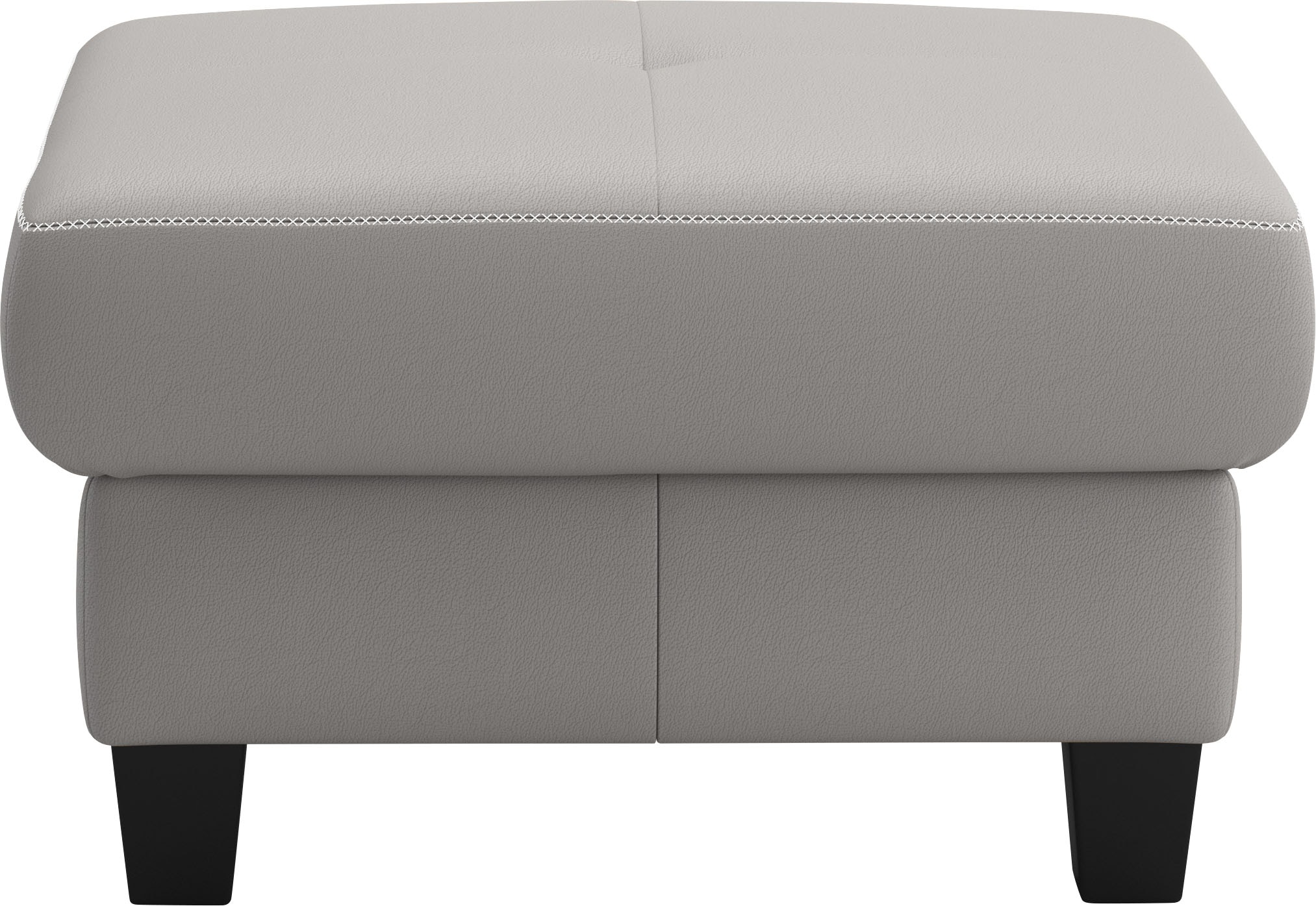 Places of Style Polsterhocker »Varese«, Kreuznaht in beige