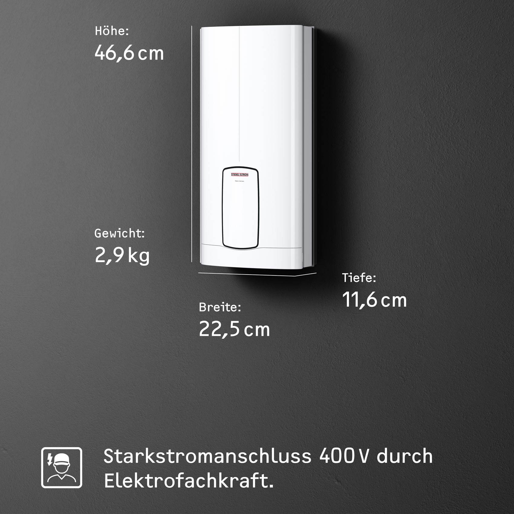 STIEBEL ELTRON Komfort-Durchlauferhitzer »HDB-E 11/13 Trend«, 2i Technologie für nahezu konstante Warmwassertemperatur