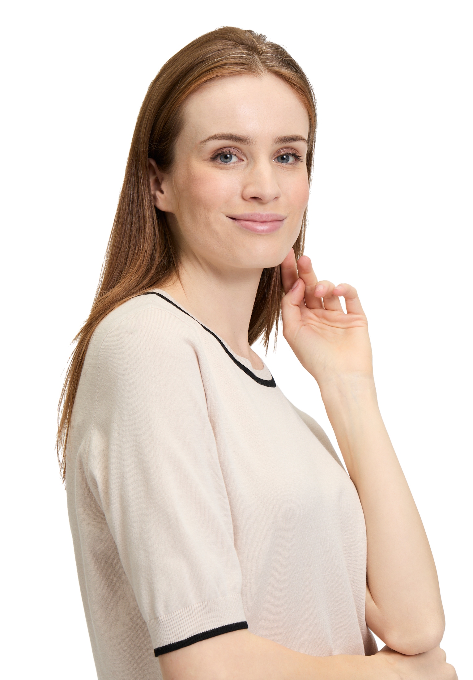 Betty Barclay Rundhalspullover »Feinstrickpullover mit Strickdetails«