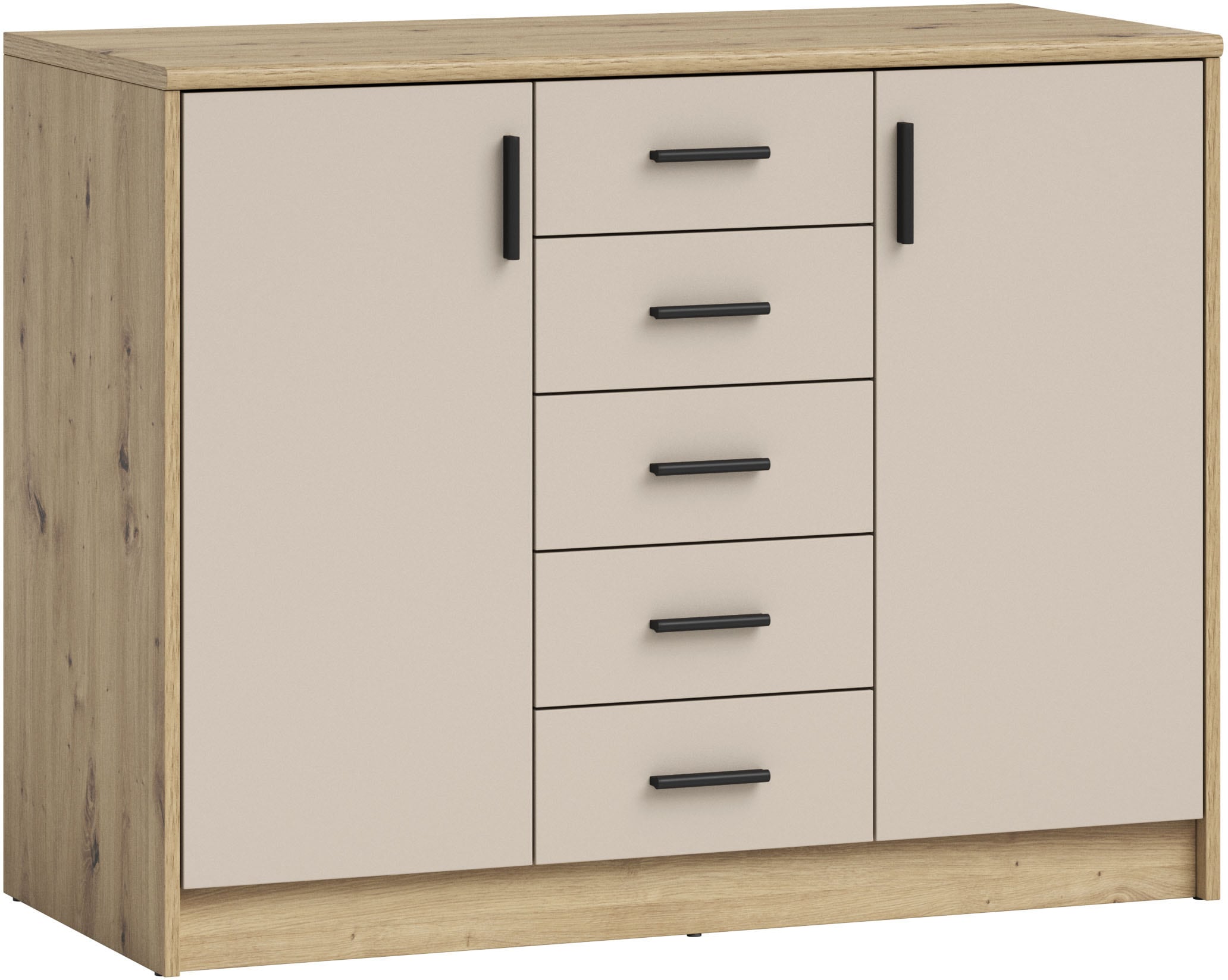 HBZ Sideboard »Nelly Kommode, BxHxT 109x86x50cm«, (1 St.), Breite 109cm, Einlegeböden verstellbar, foliert
