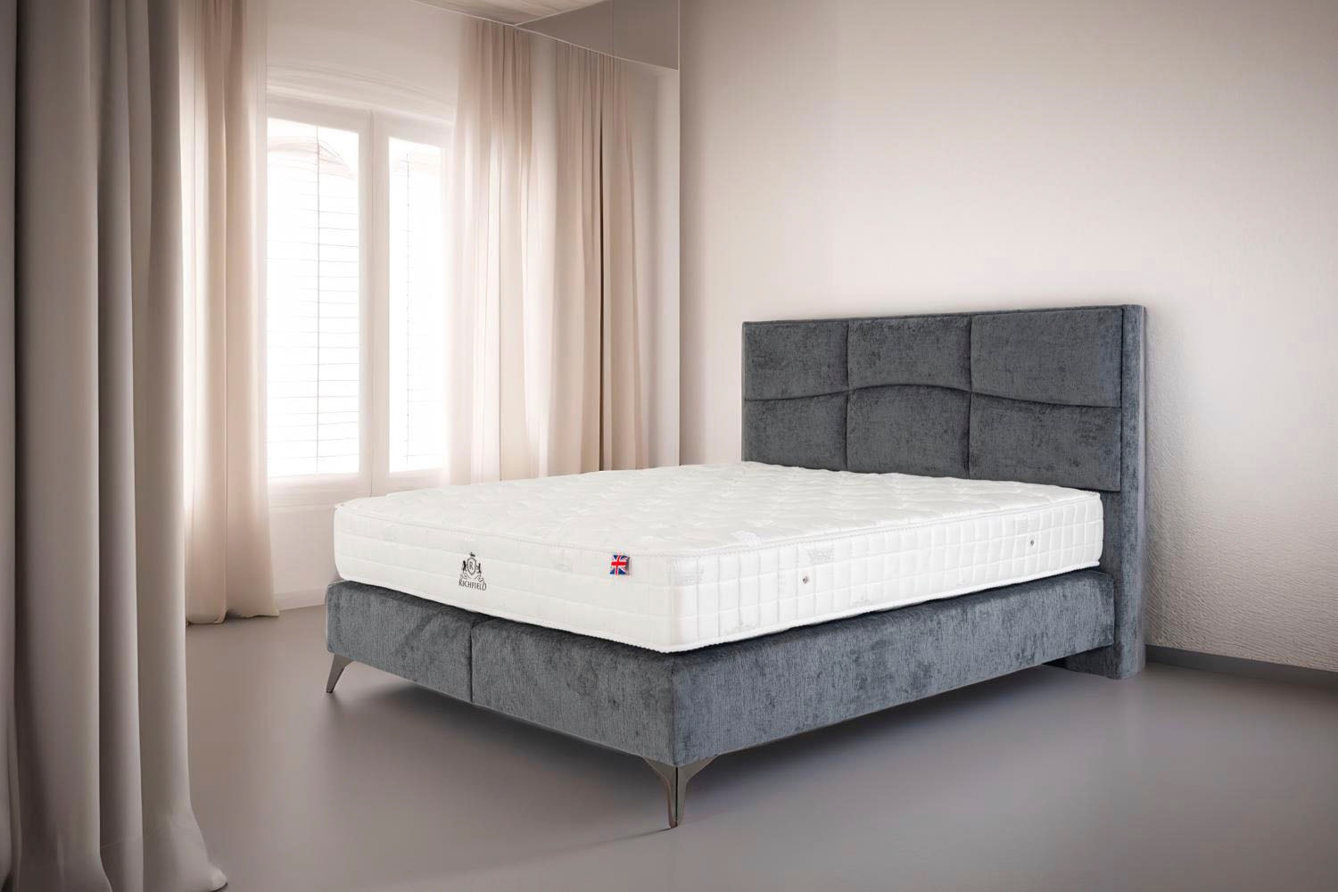 Home affaire Boxspringbett »Violette erhältlich in den Breite 160, 180 & 200cm« inkl. Topper und extra dicker Taschen-Federkernmatratze