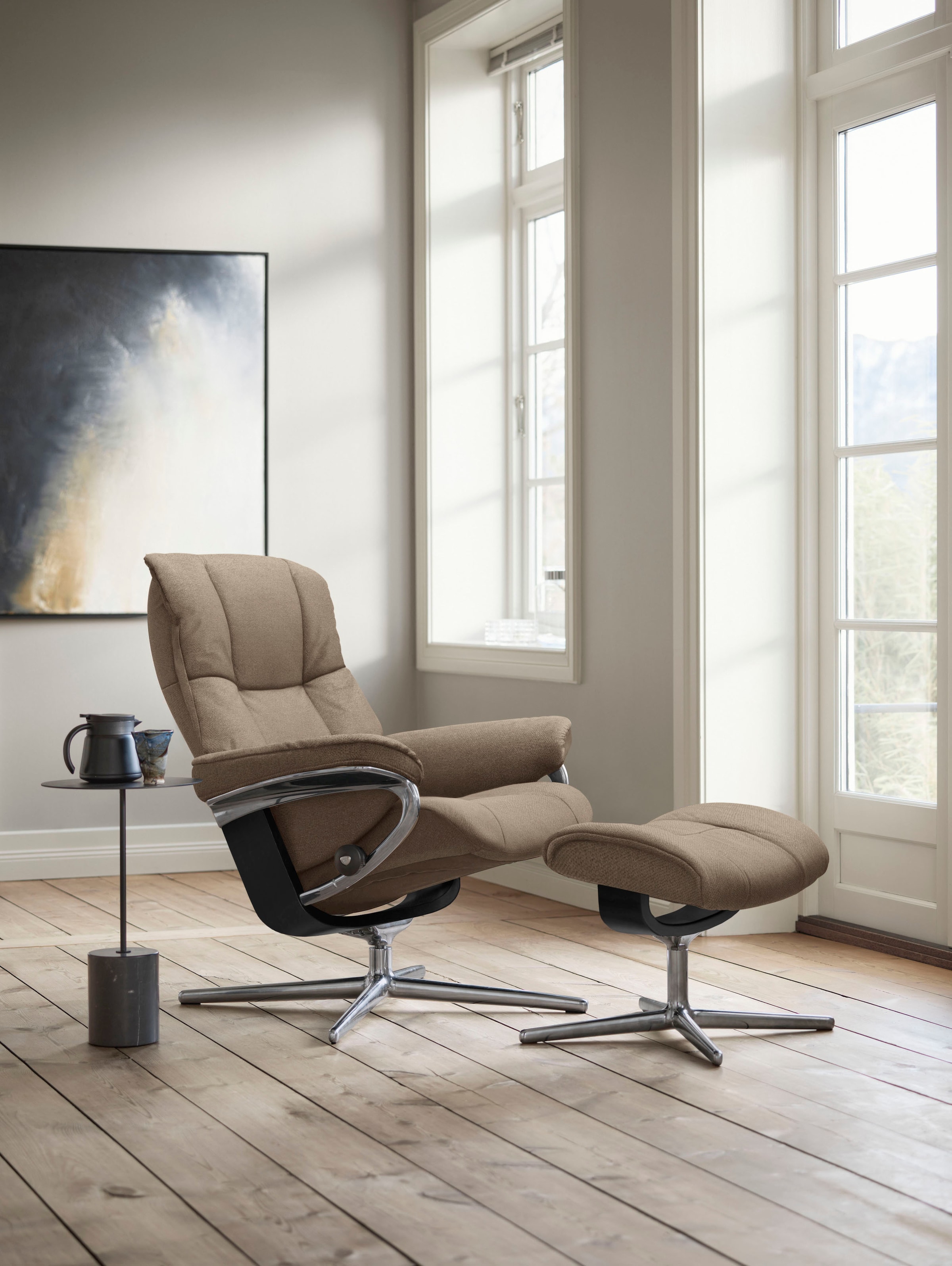 Stressless® Fußhocker »Mayfair«, mit Cross Base, Größe S, M & L, Holzakzent Schwarz