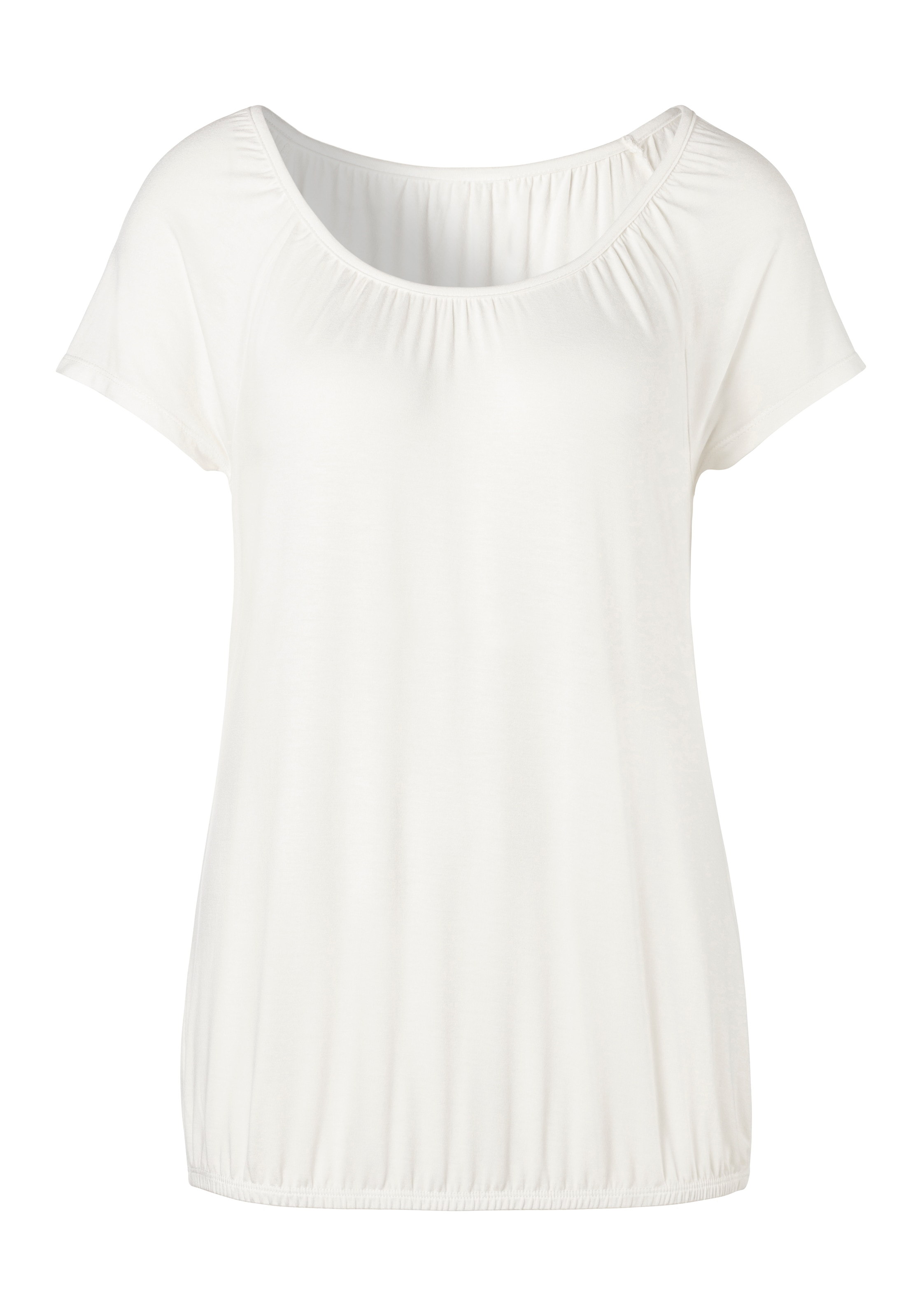 Vivance T-Shirt, (2er-Pack), mit leicht gerafftem Rundhalsausschnitt