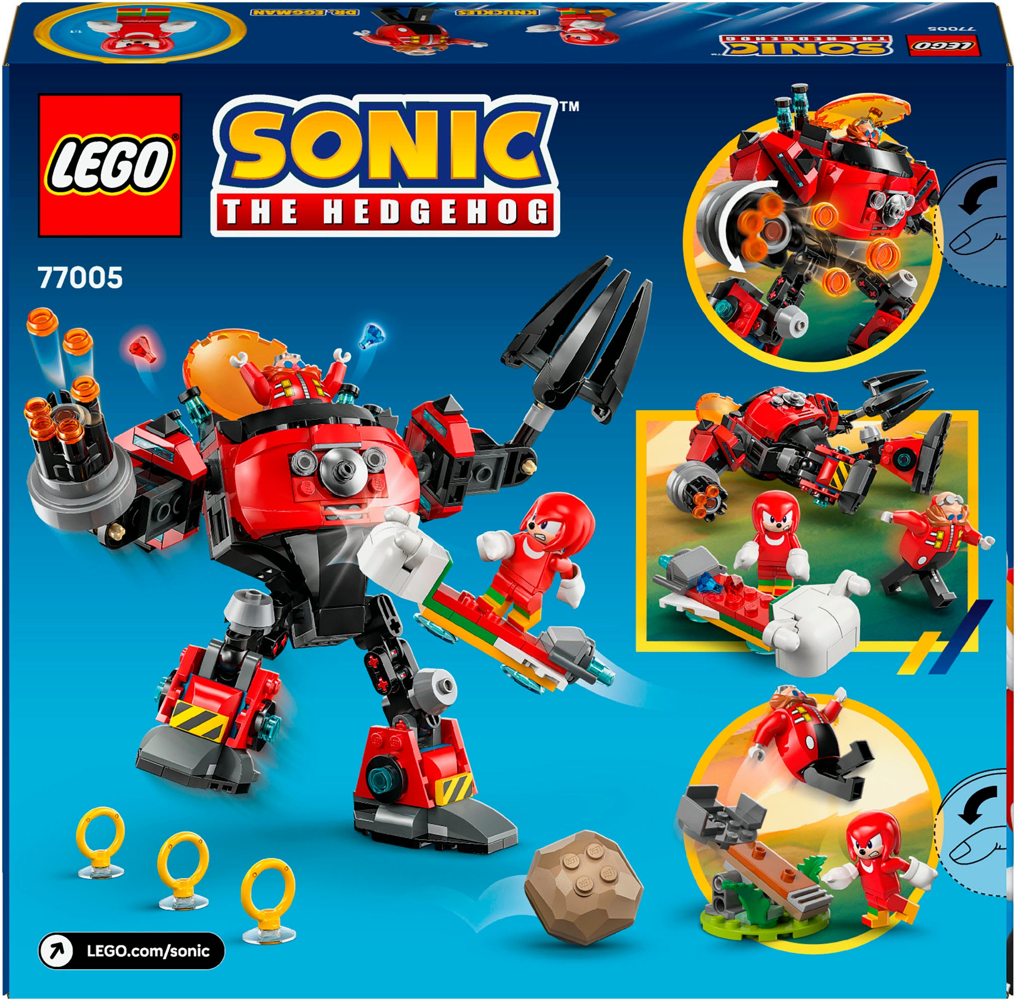 LEGO® Konstruktionsspielsteine »Knuckles vs. Dr. Eggmans Egg Crusher Mech (77005), LEGO Sonic« Made in Europe