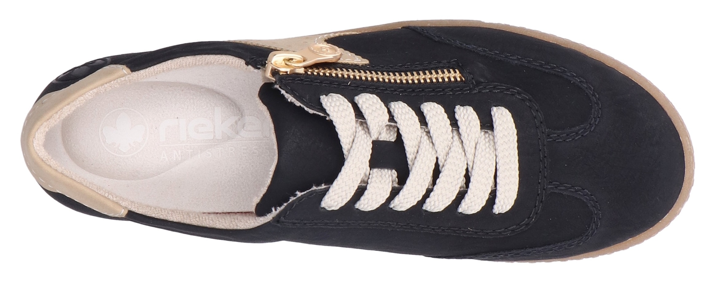 Rieker Sneaker, Halbschuh, Freizeitschuh, Schnürschuh mit Reißverschluss