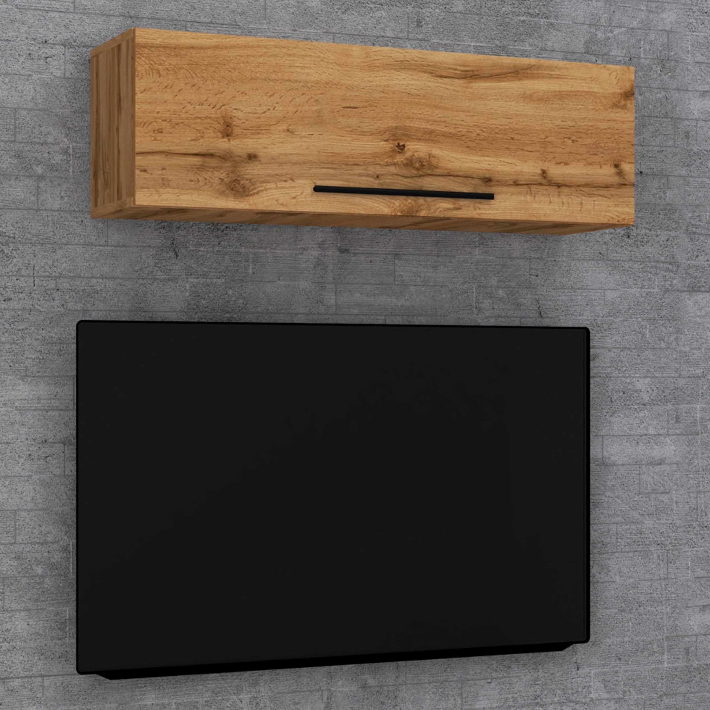 VCM Wandregal »Holz Wandregal Wandschrank Klappschrank Arila L«