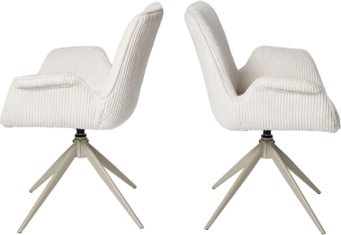 Jahnke Schalenstuhl »BAT TWIST DUO« () 2er Set, drehbar, gepolstert, mit Armlehnen, B:66xT:60,5xH:85 cm