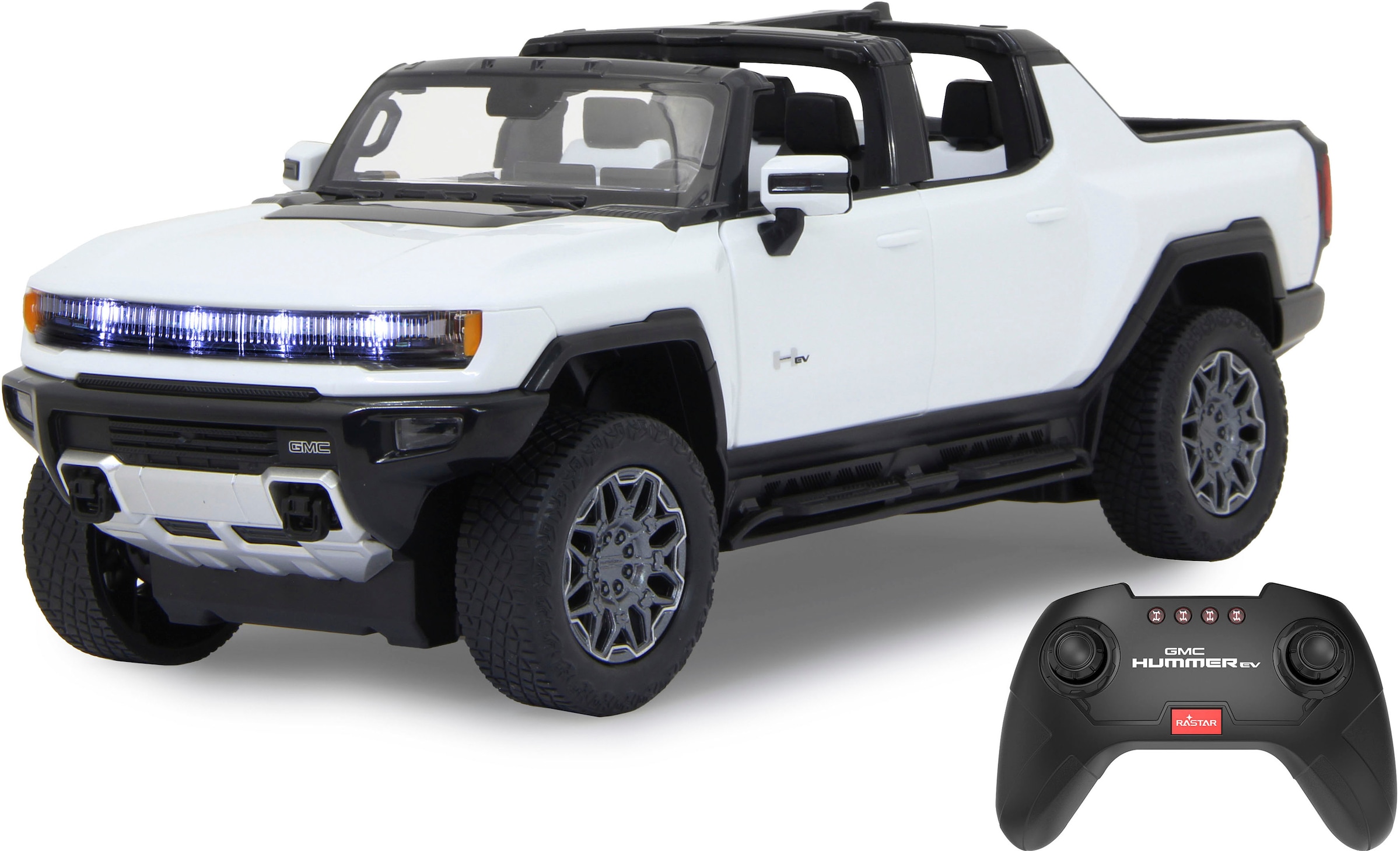Jamara RC-Auto »Deluxe Cars, Hummer EV 1:16, weiß - 2,4 GHz«, mit  LED-Lichtern bei