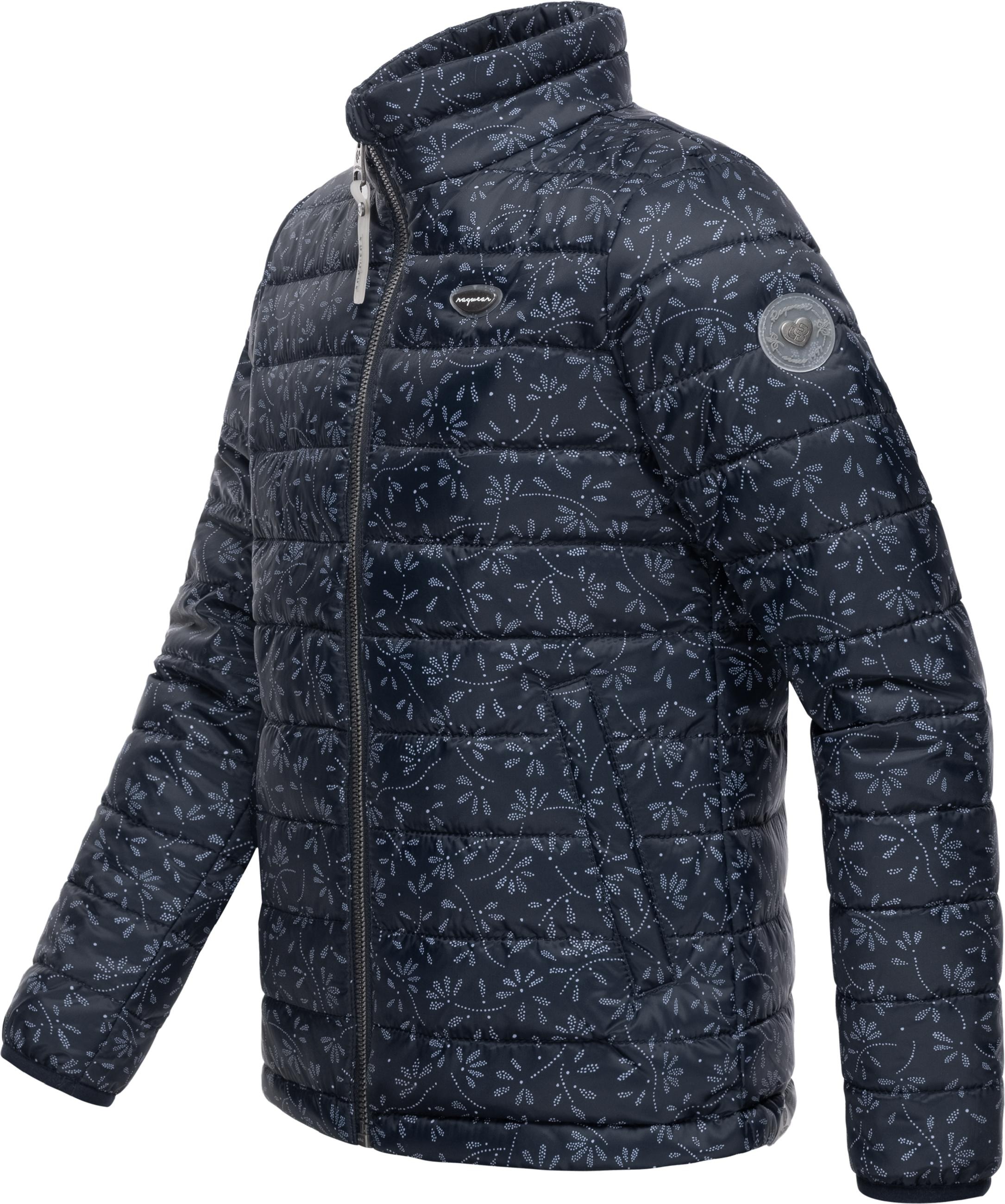 Ragwear Steppjacke »Steppjacke Yarca Bloom«, ohne Kapuze, Gesteppte Mädchen Jacke mit coolem Blumen-Print