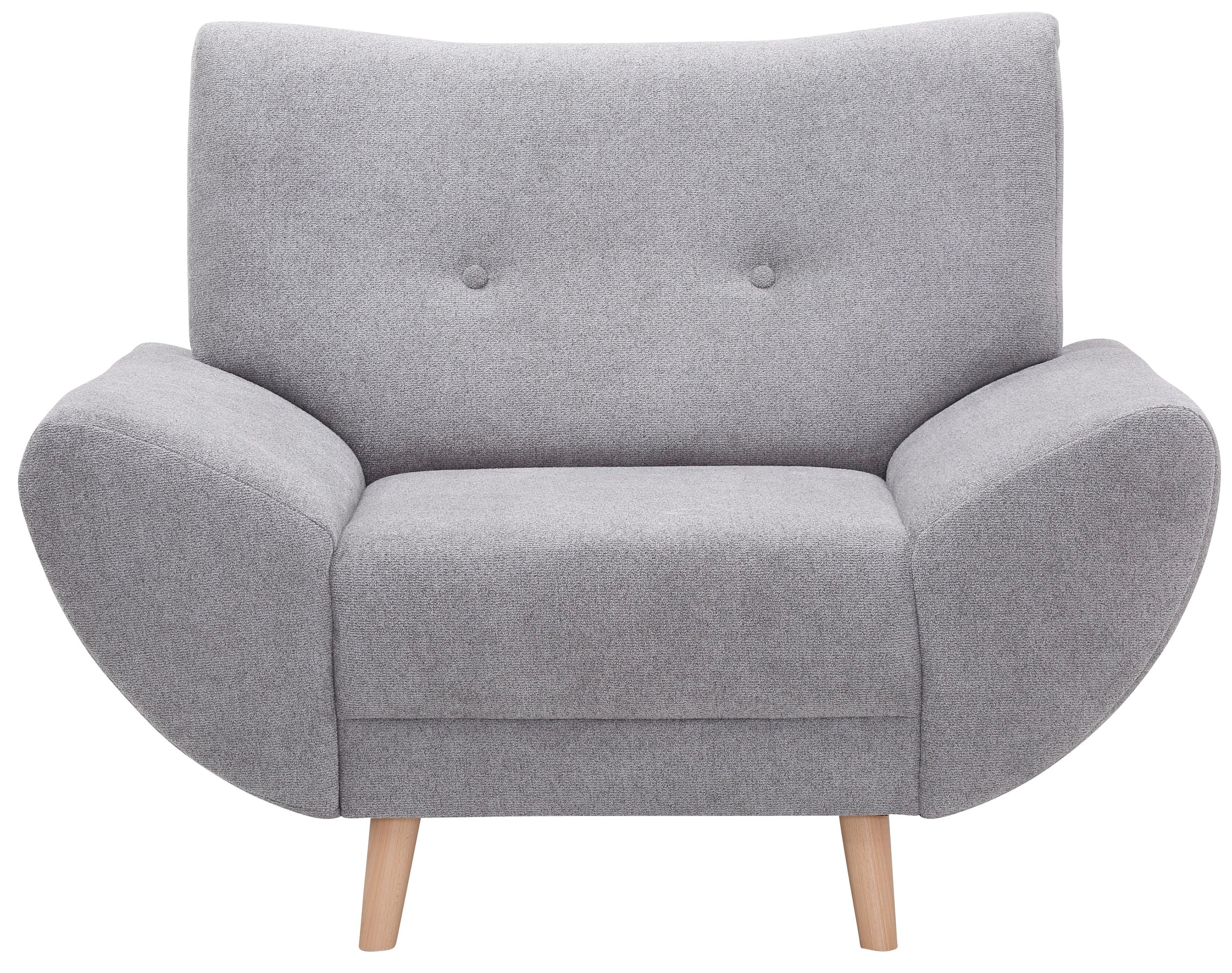 Home affaire Sessel »Basta komfortable Wellenunterfederung, Breite 112cm«