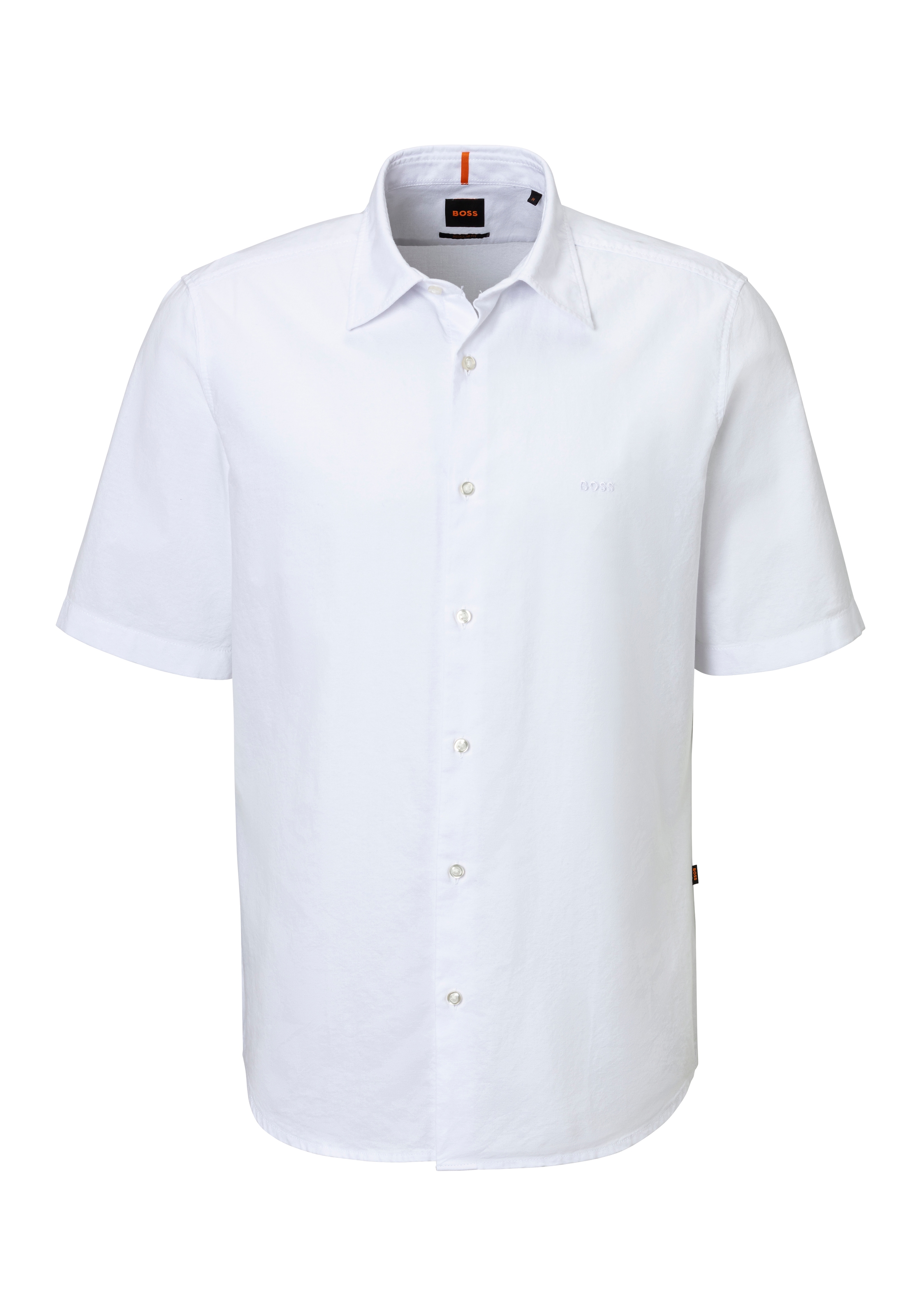 BOSS ORANGE Kurzarmhemd »Rash« mit tonigem Logo