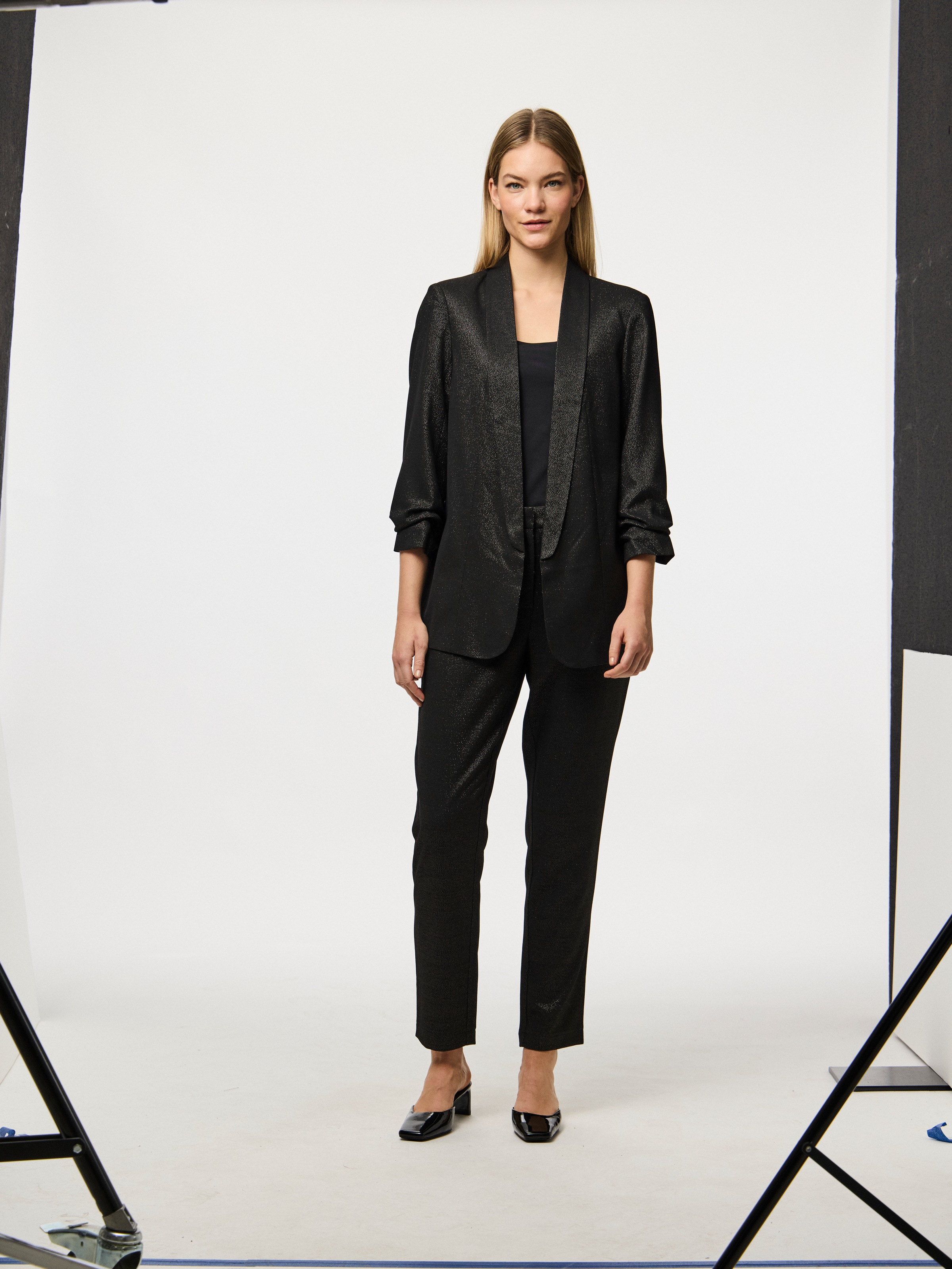 pieces Longblazer »PCBOSELLA 3/4 GLITTER BLAZER NOOS«