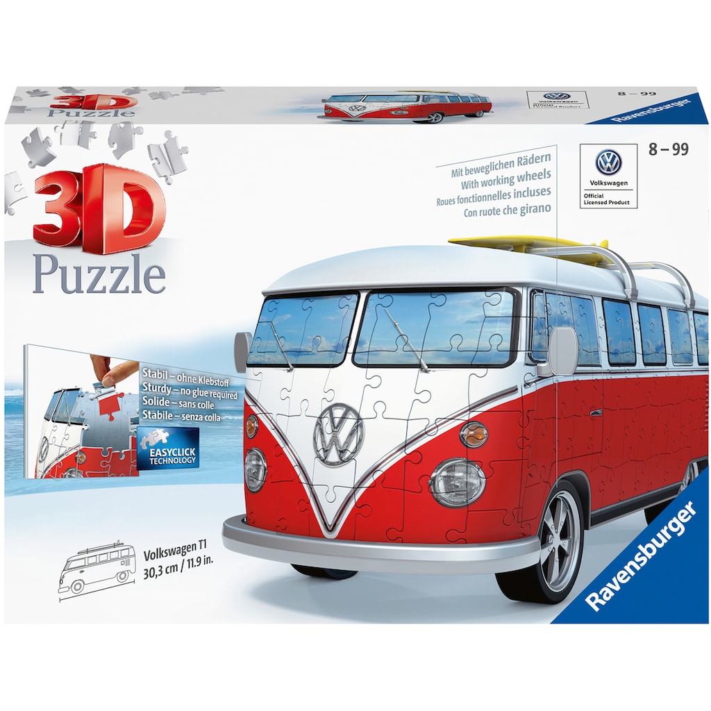 Ravensburger 3D-Puzzle »Volkswagen Bus T1«, Made in Europe, FSC® - schützt Wald - weltweit