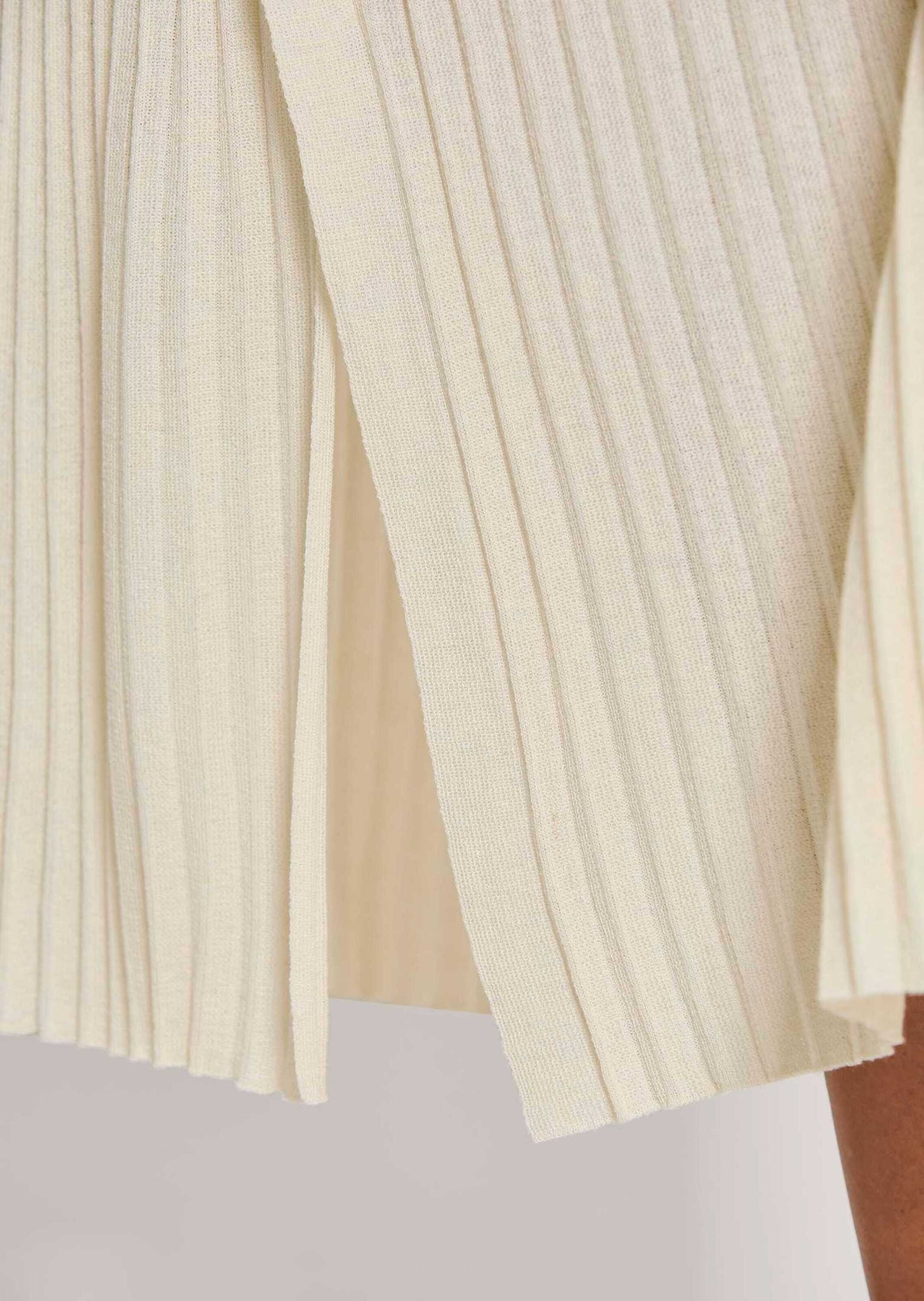 MADELEINE Strickkleid »Plissee-Rock Midi-Strickrock mit elastischem Bund, Plissee« Schlitz an der Vorderseite