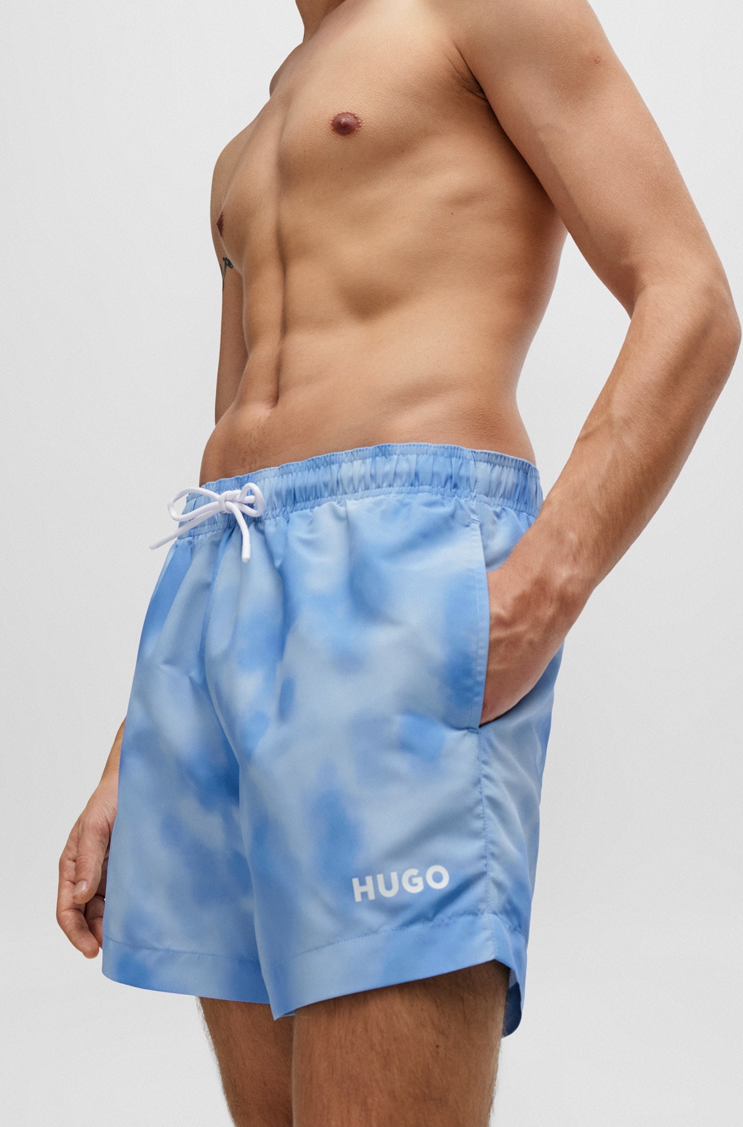 HUGO Underwear Badeshorts »WES«, mit Batik-Print
