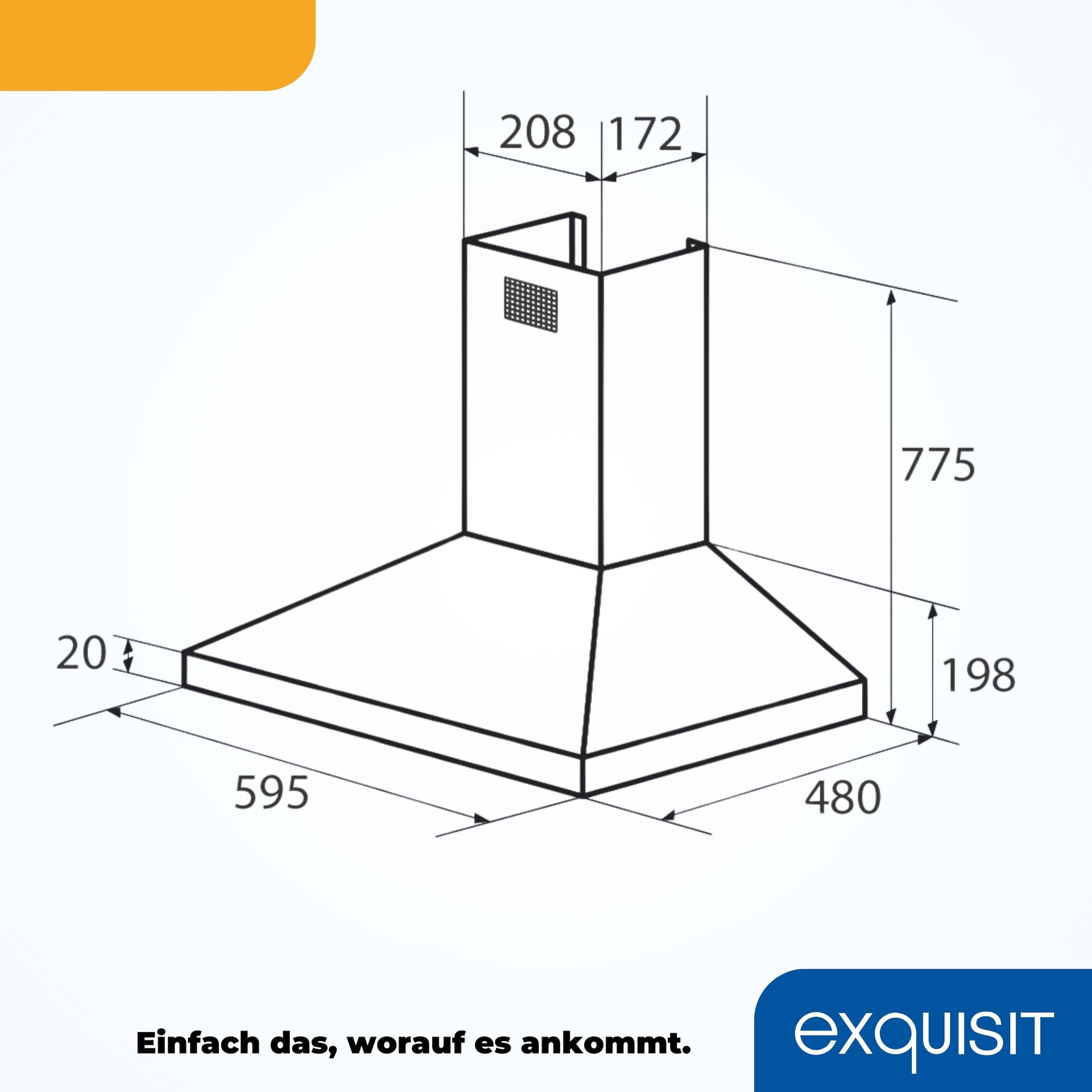 exquisit Wandhaube »KH 60-8.3«